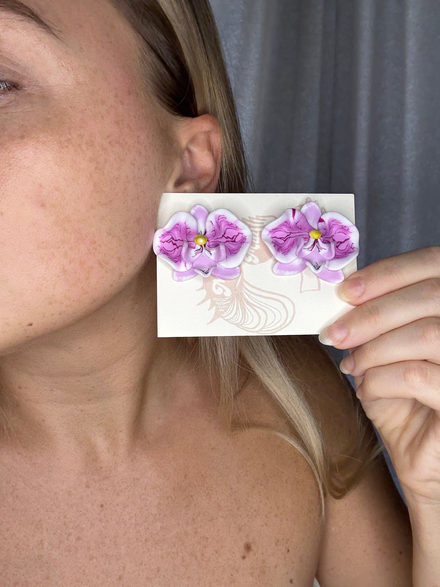 New Orchid Stud Earrings