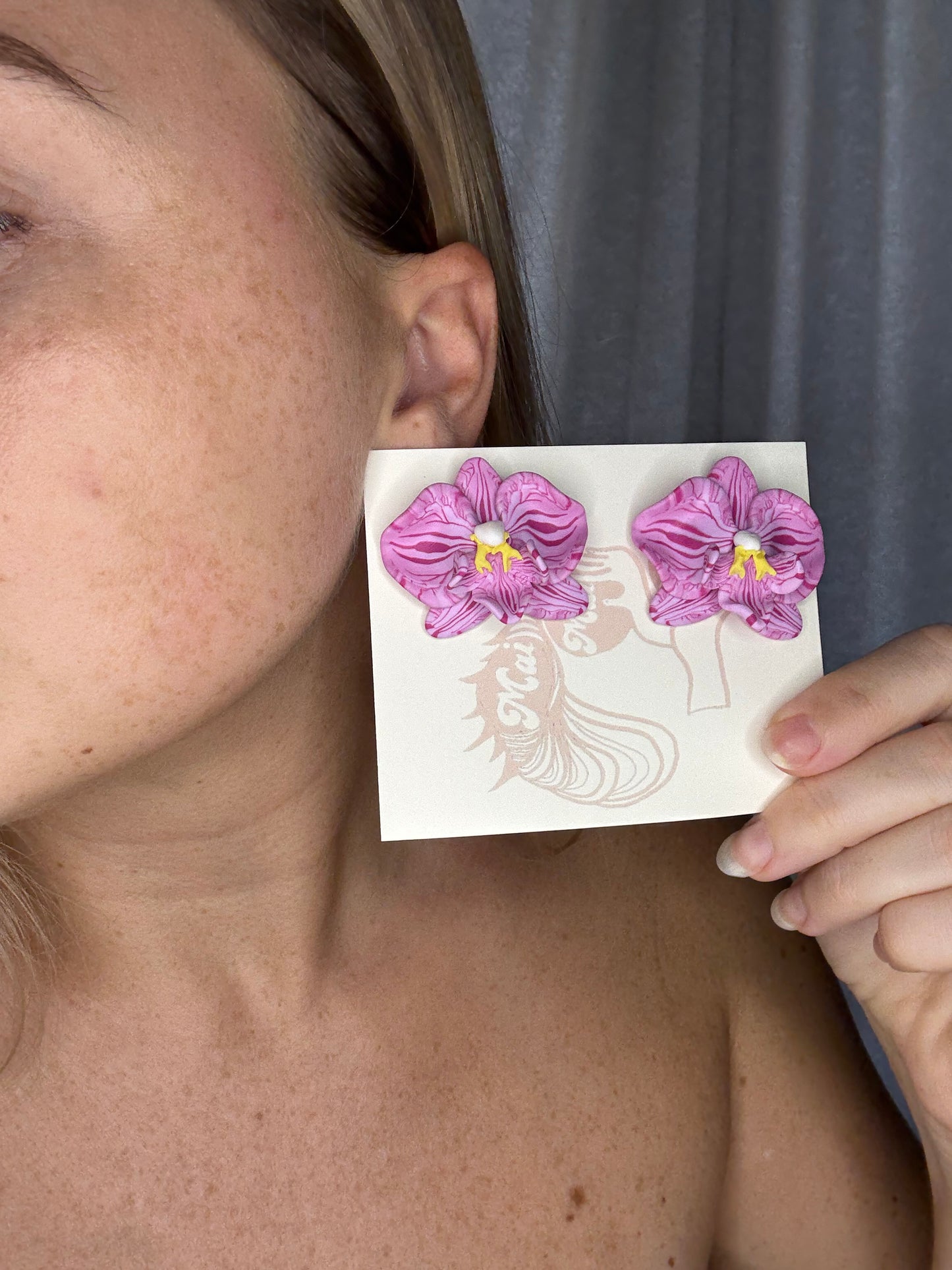 New Orchid Stud Earrings
