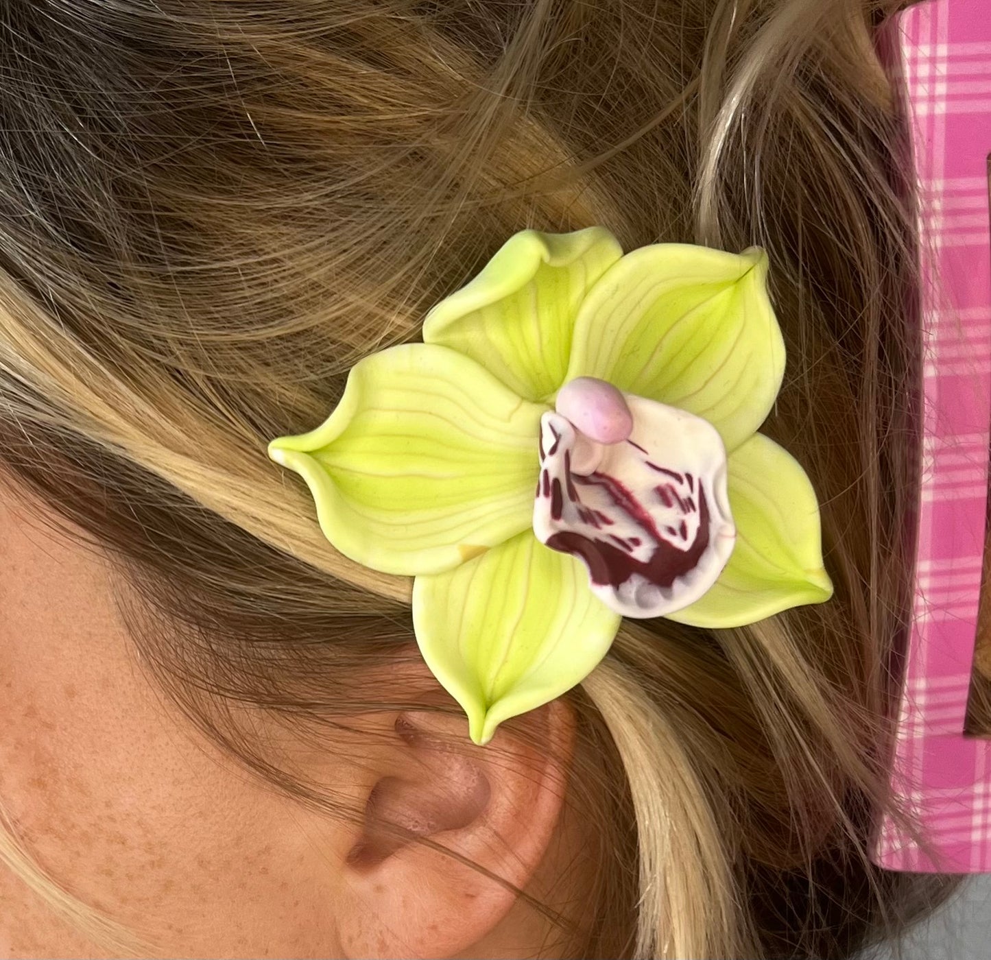 Orchid Hair Clips