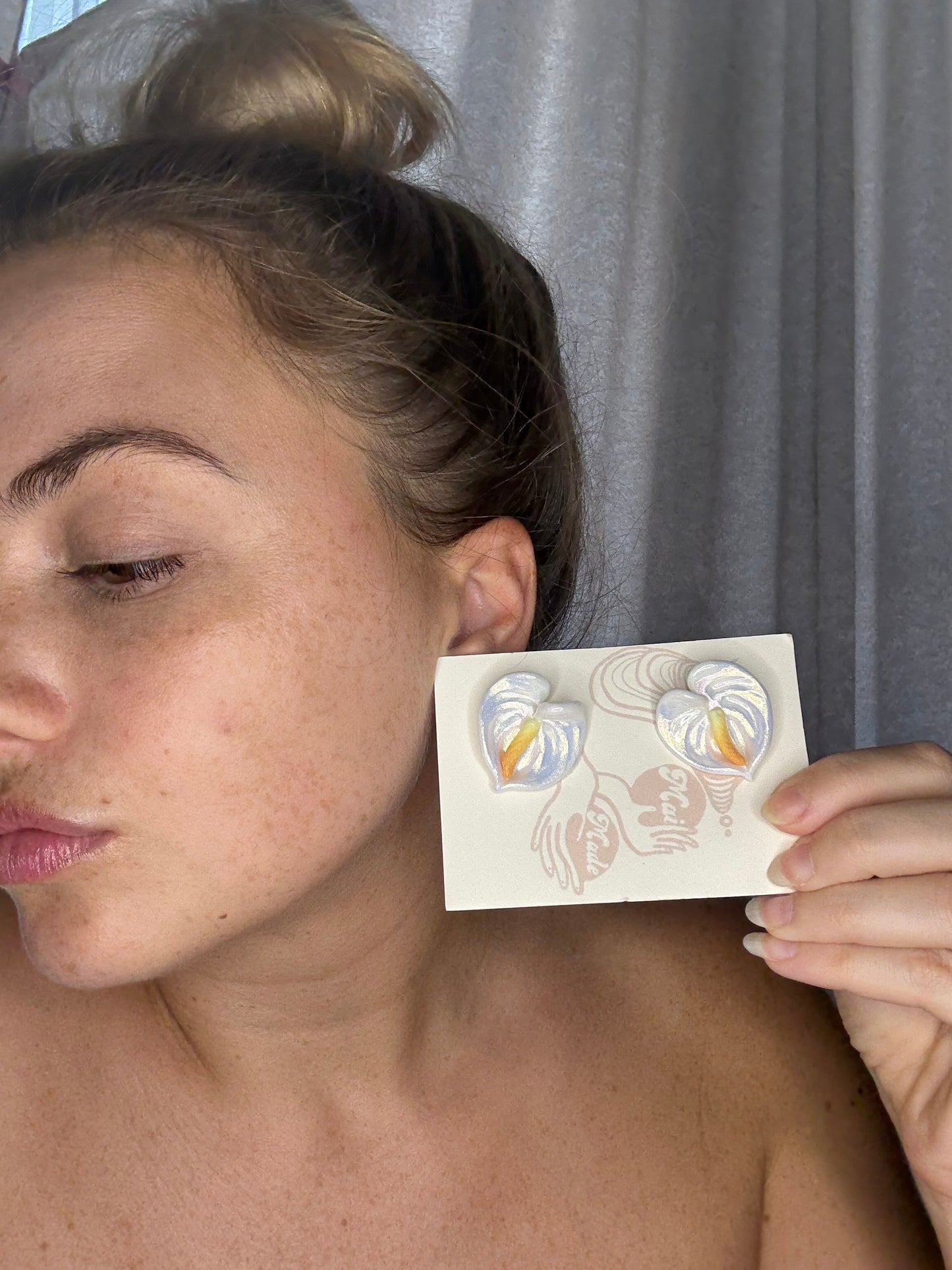 New Small Anthurium Studs