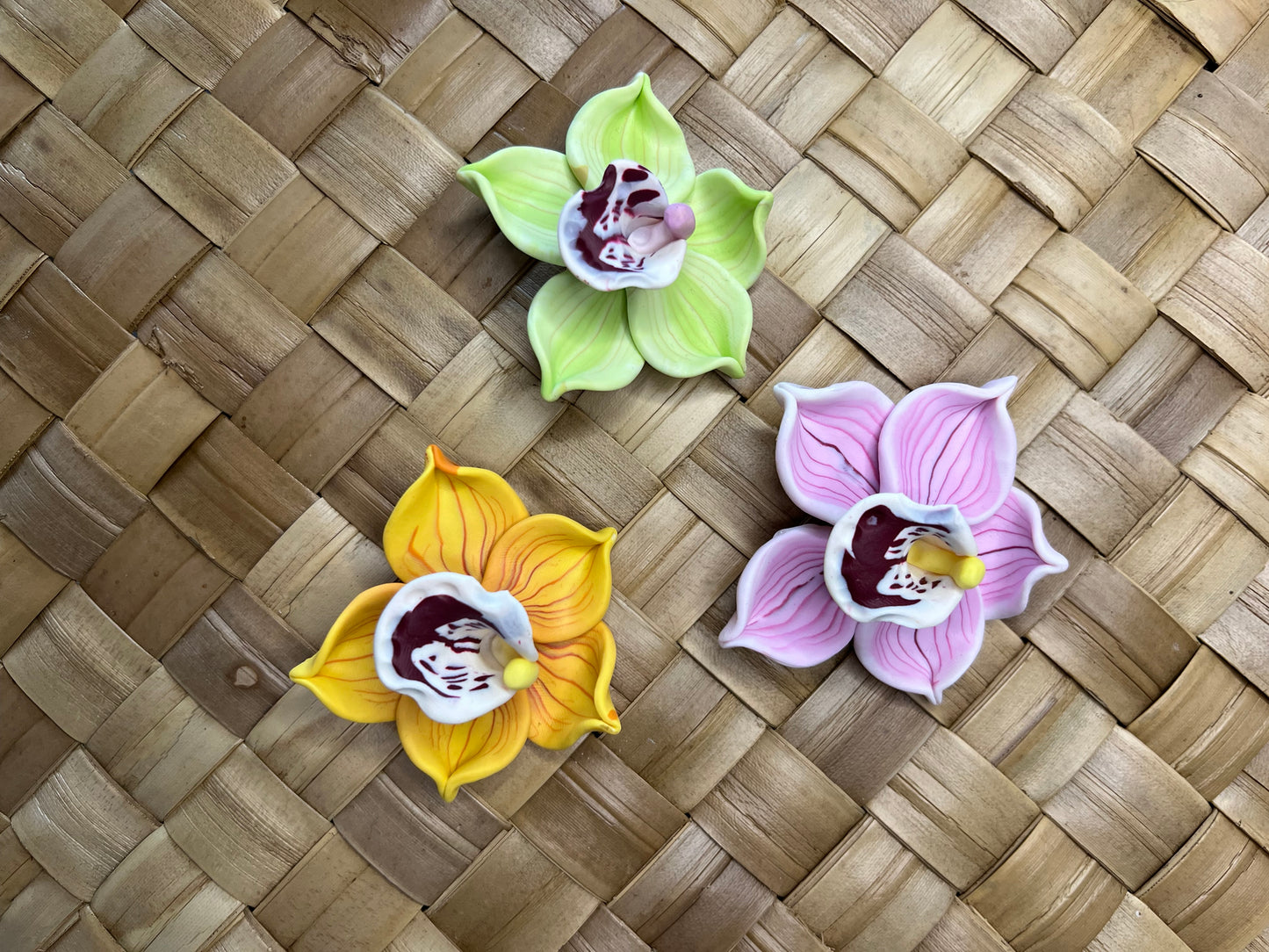 Orchid Hair Clips