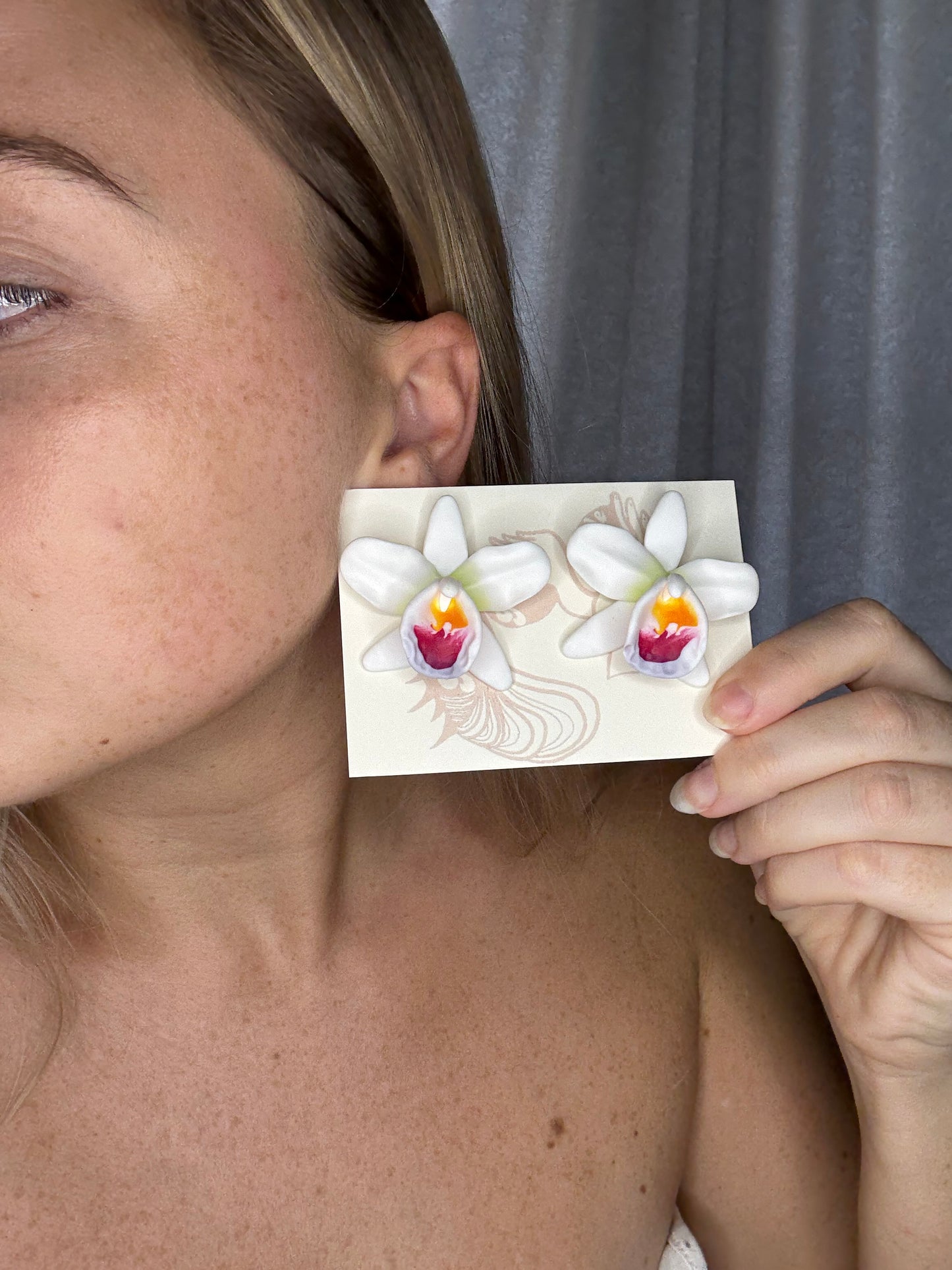 New Orchid Stud Earrings