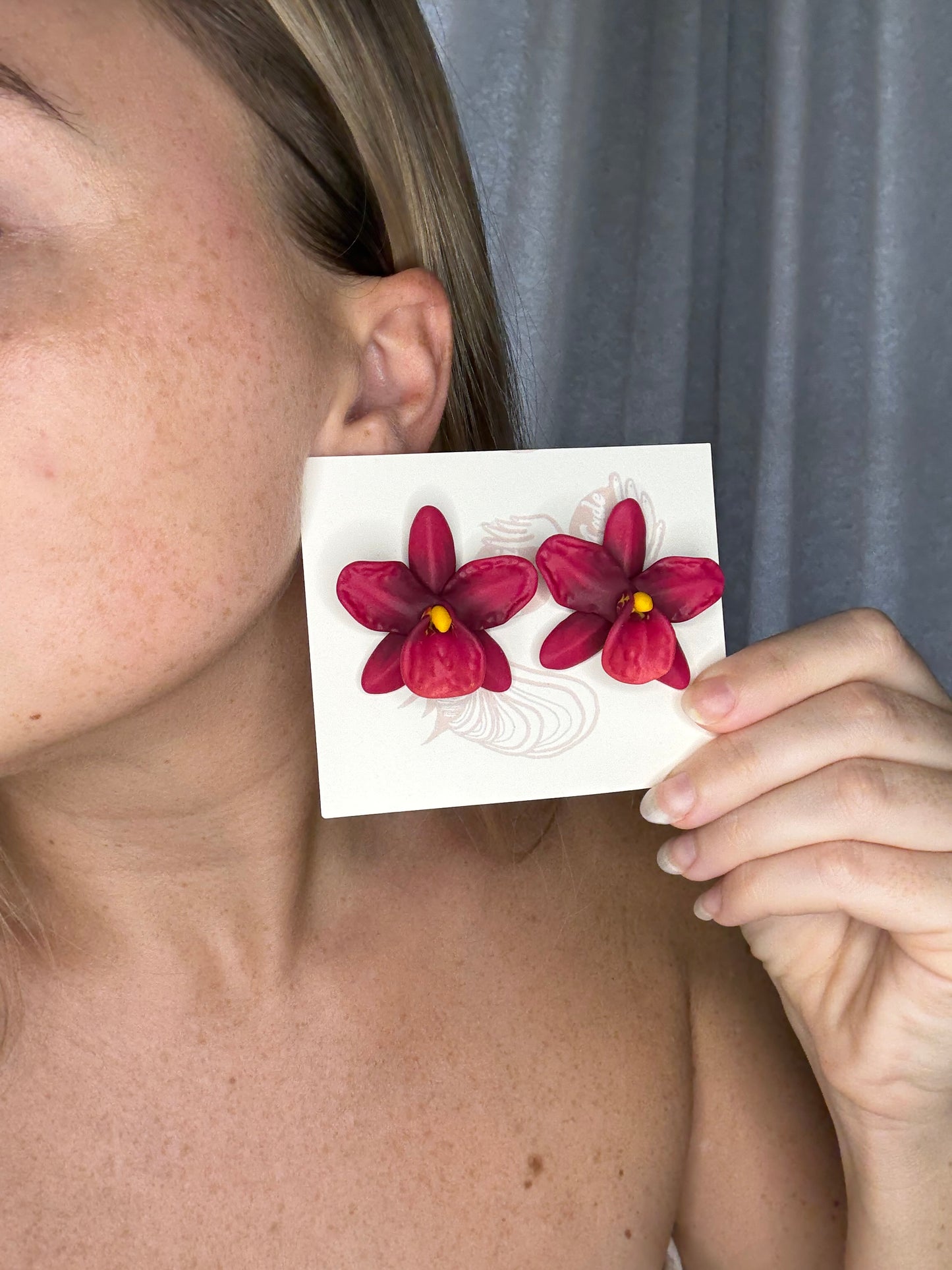 New Orchid Stud Earrings