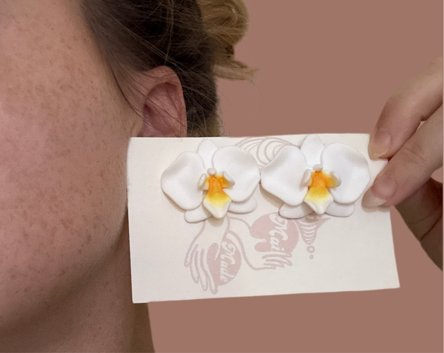 White Orchid Stud