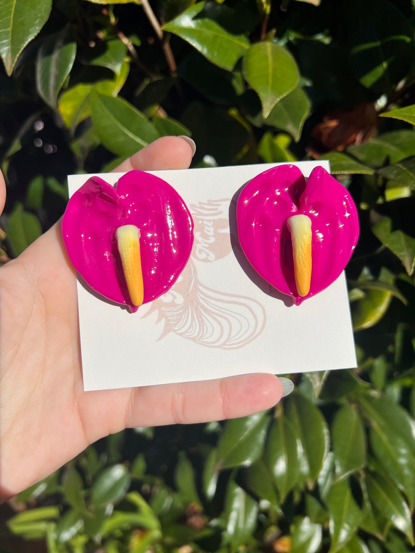 Barbie Pink Anthurium Stud