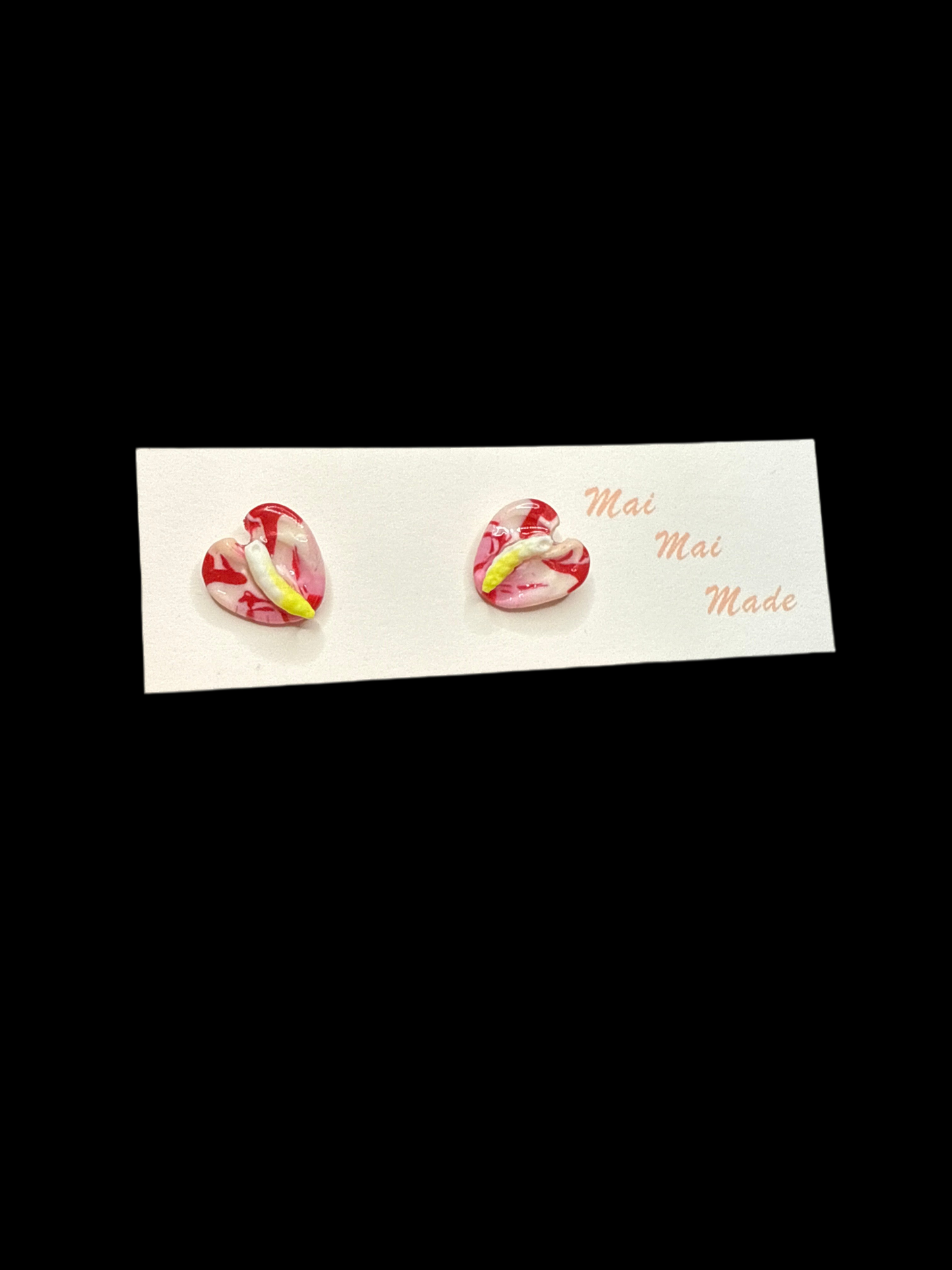 Shibori Anthurium Mini stud