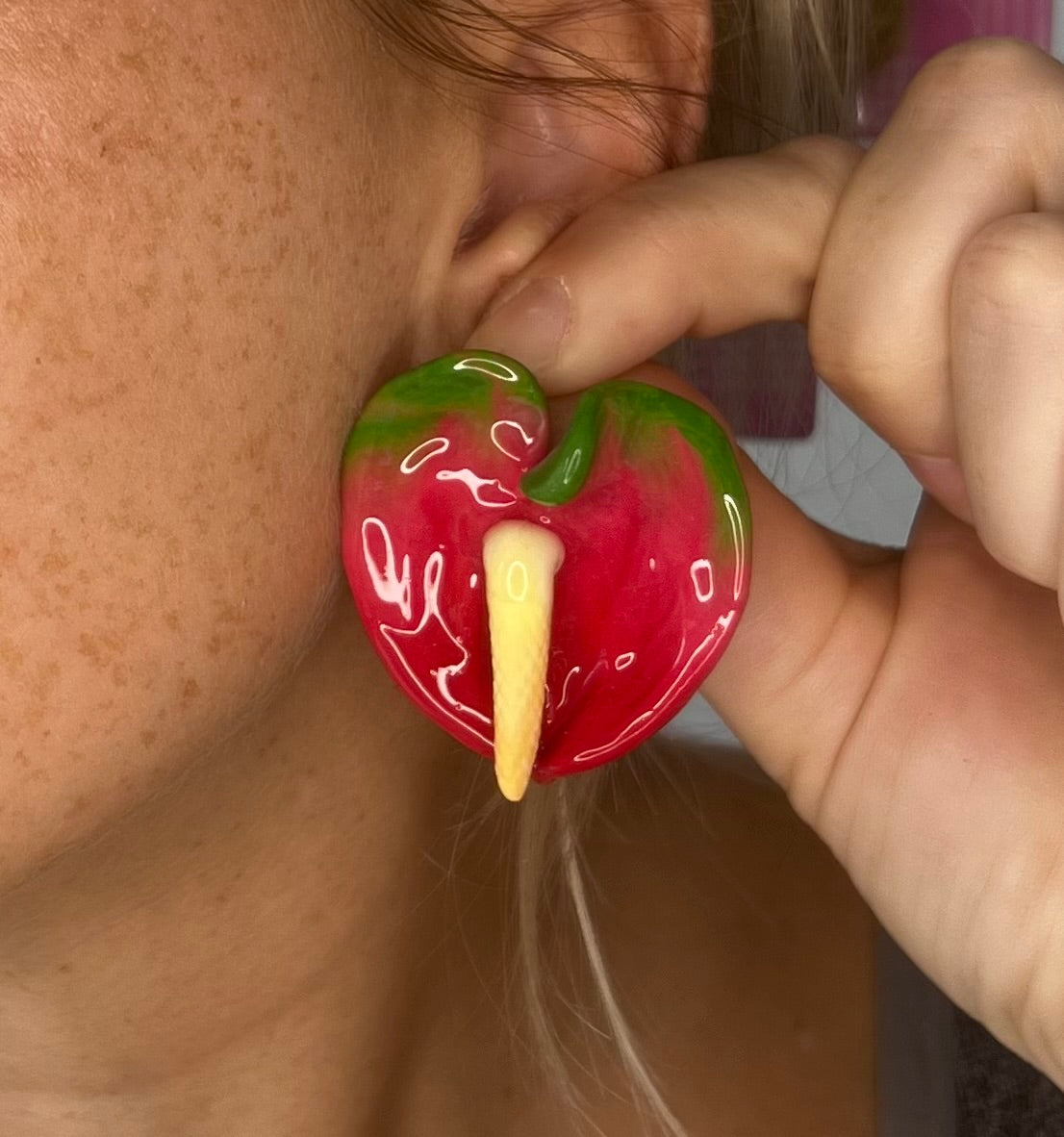 Anthurium Red Obake Stud