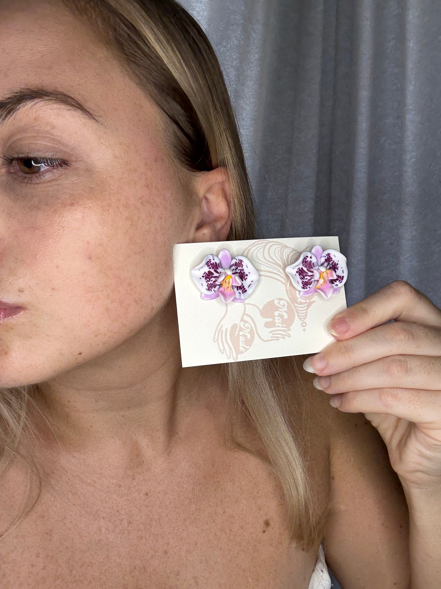 New Orchid Stud Earrings