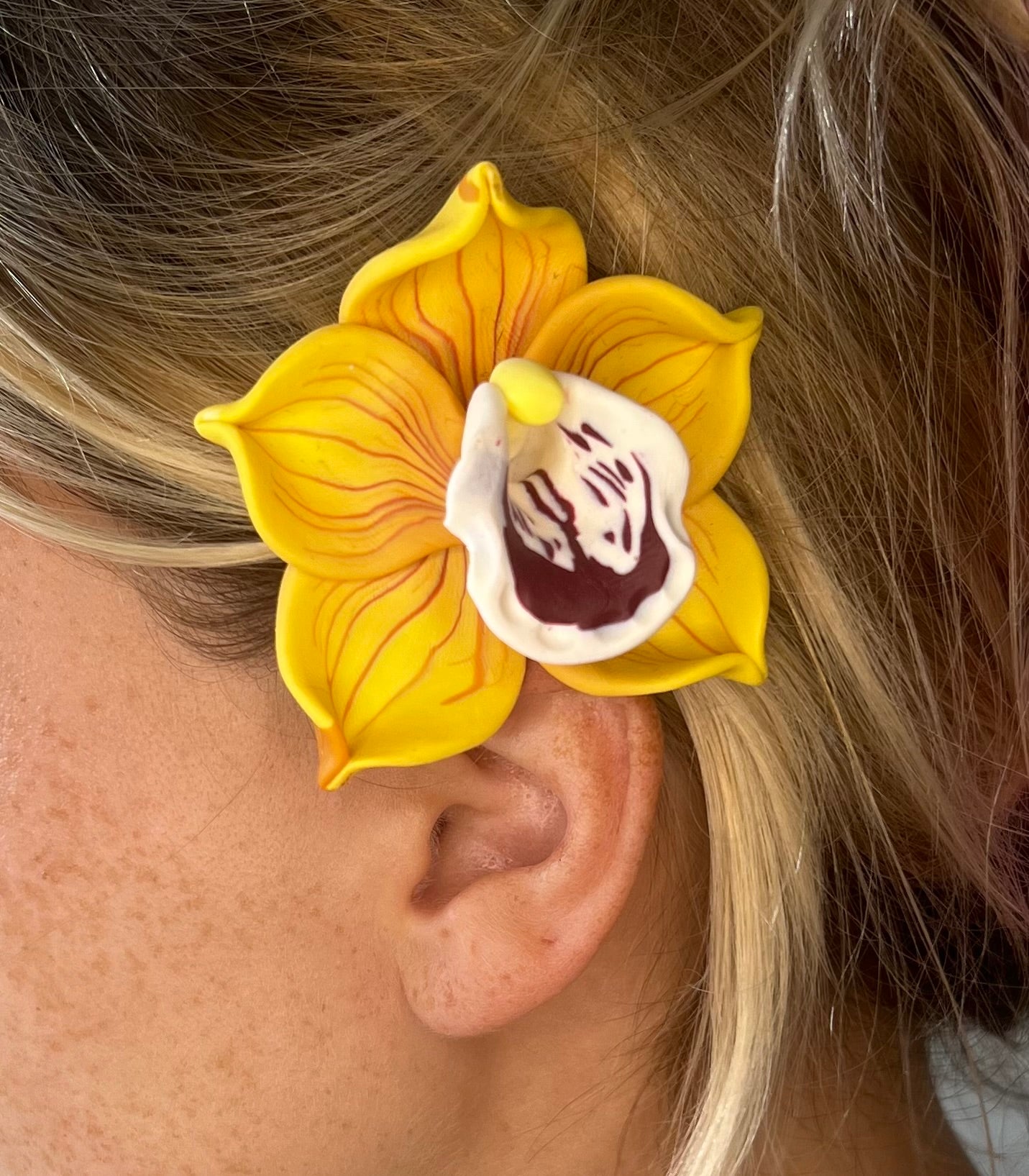 Orchid Hair Clips