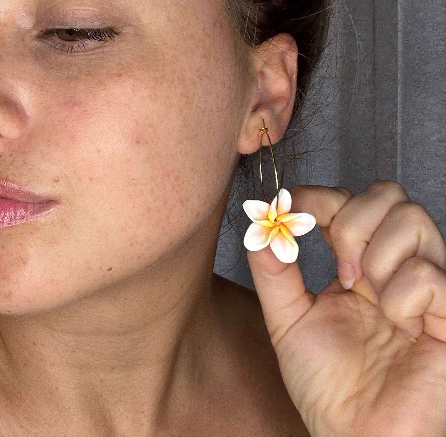 Plumeria Hoops