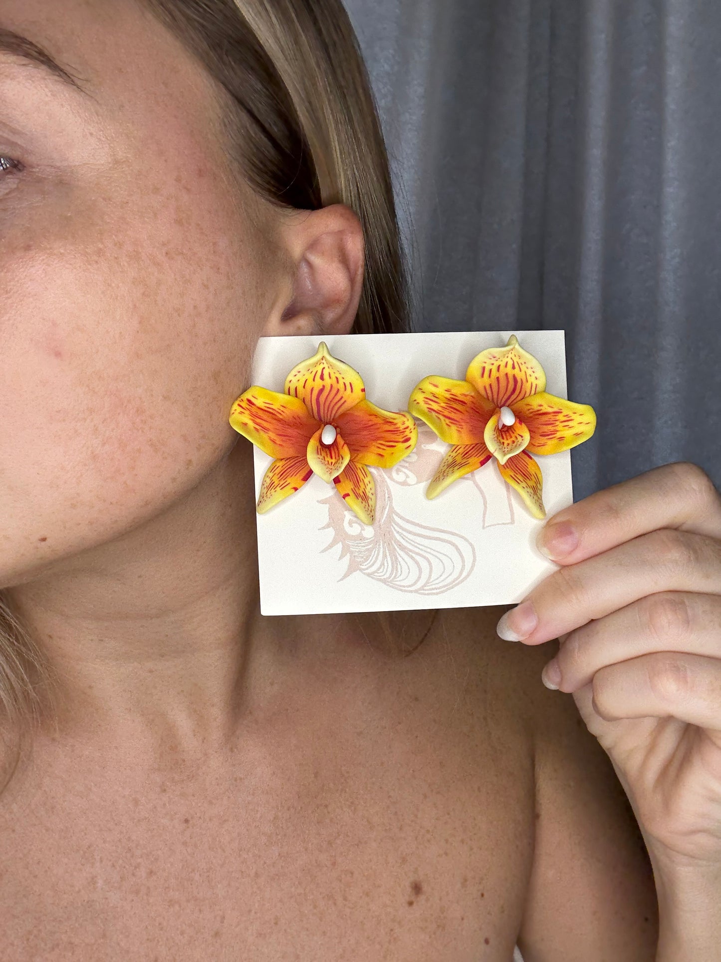New Orchid Stud Earrings