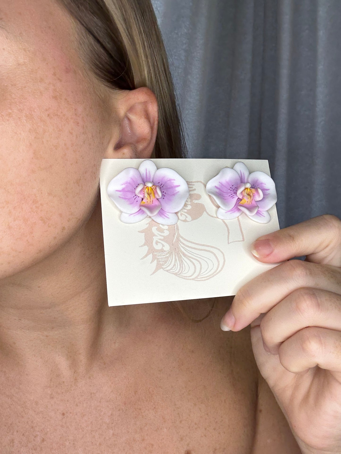 New Orchid Stud Earrings