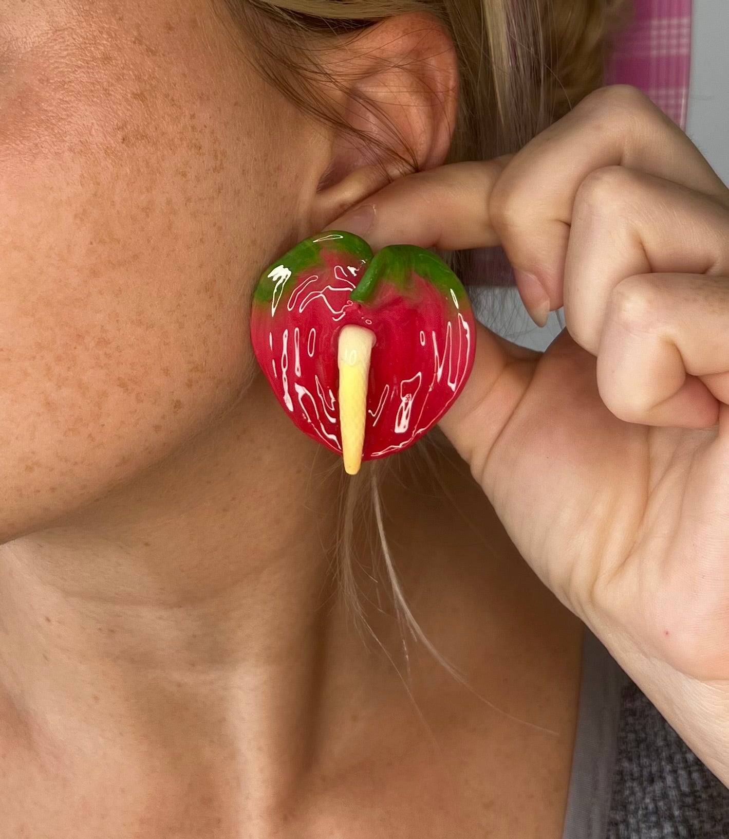 Anthurium Red Obake Stud