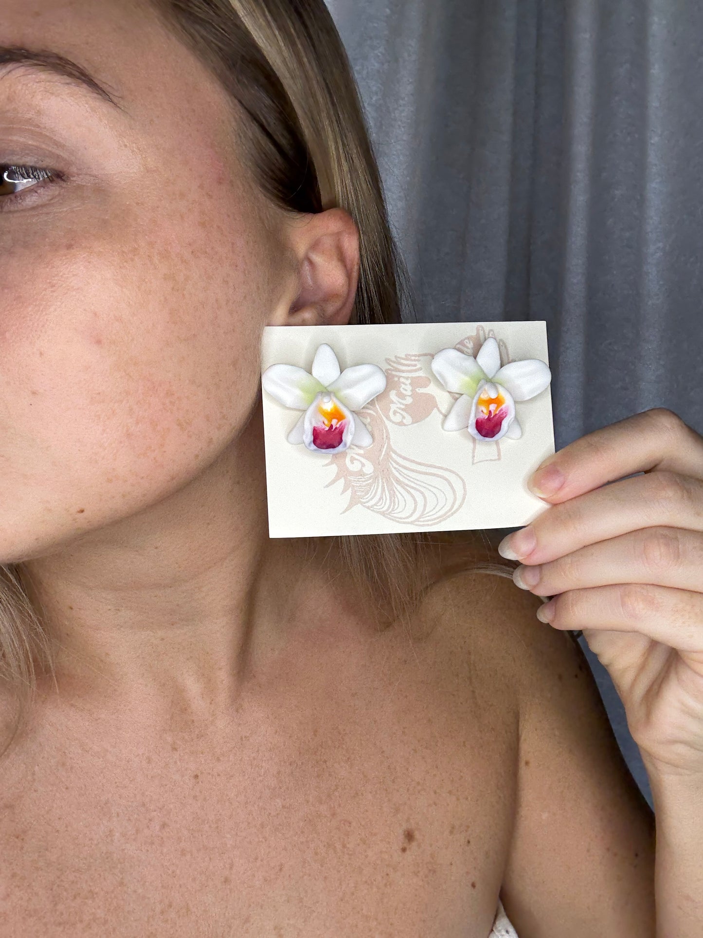 New Orchid Stud Earrings