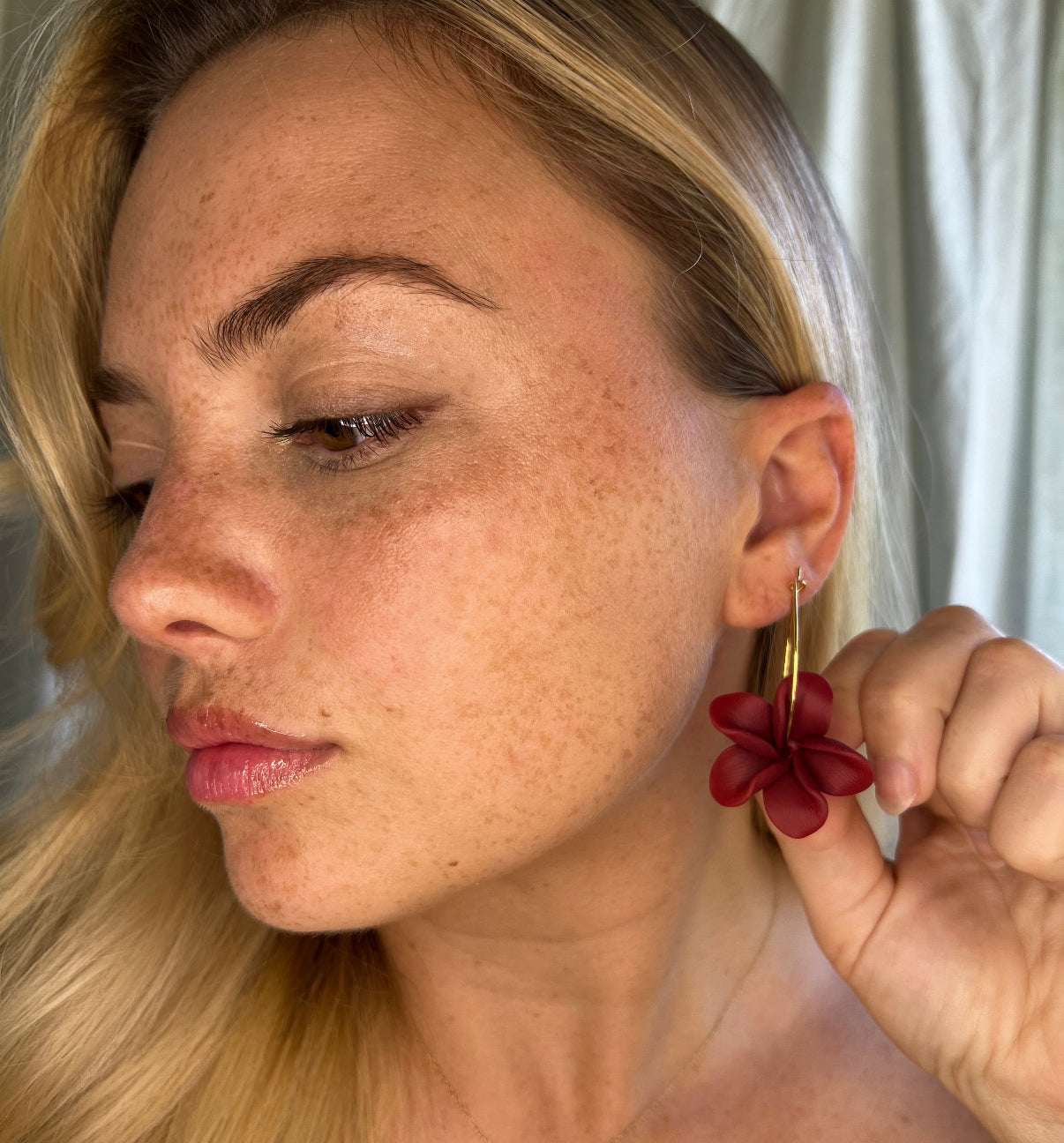 Plumeria Hoops