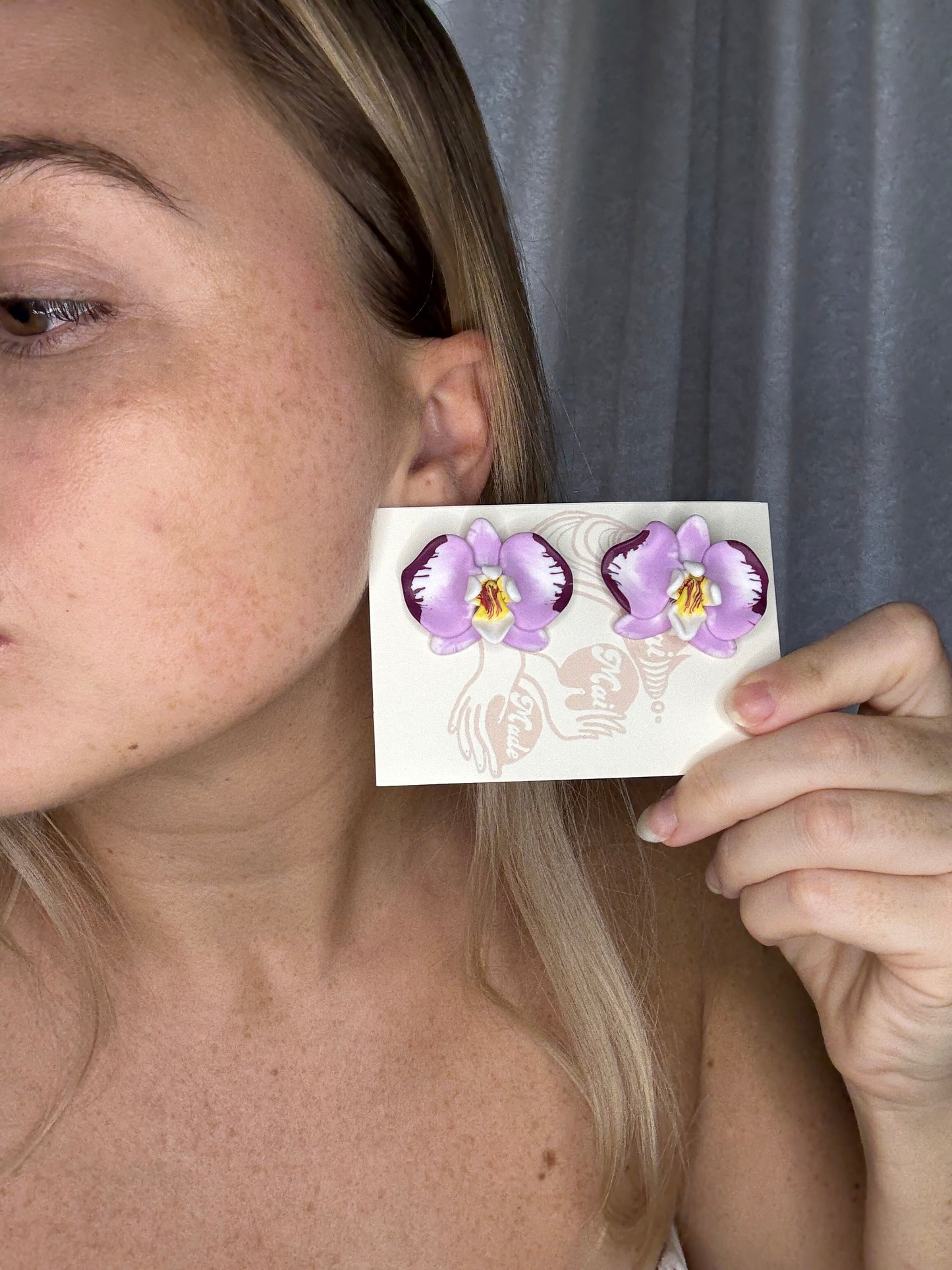 New Orchid Stud Earrings