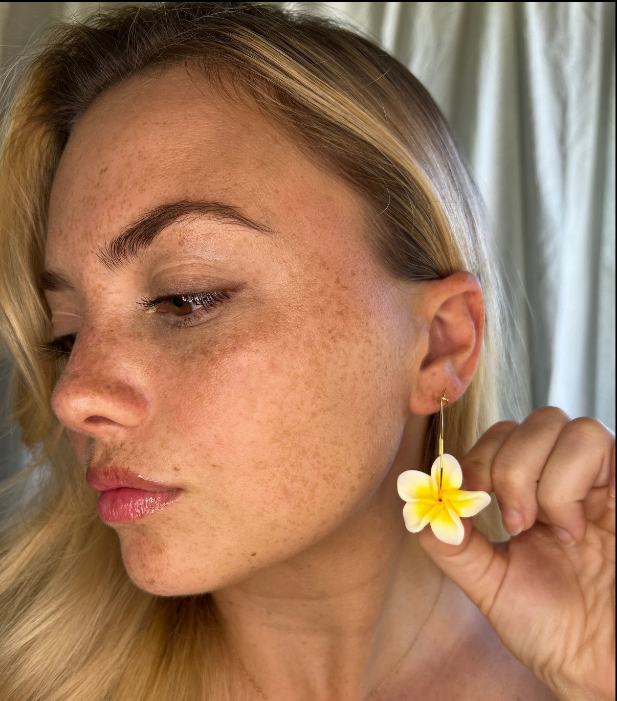 Plumeria Hoops