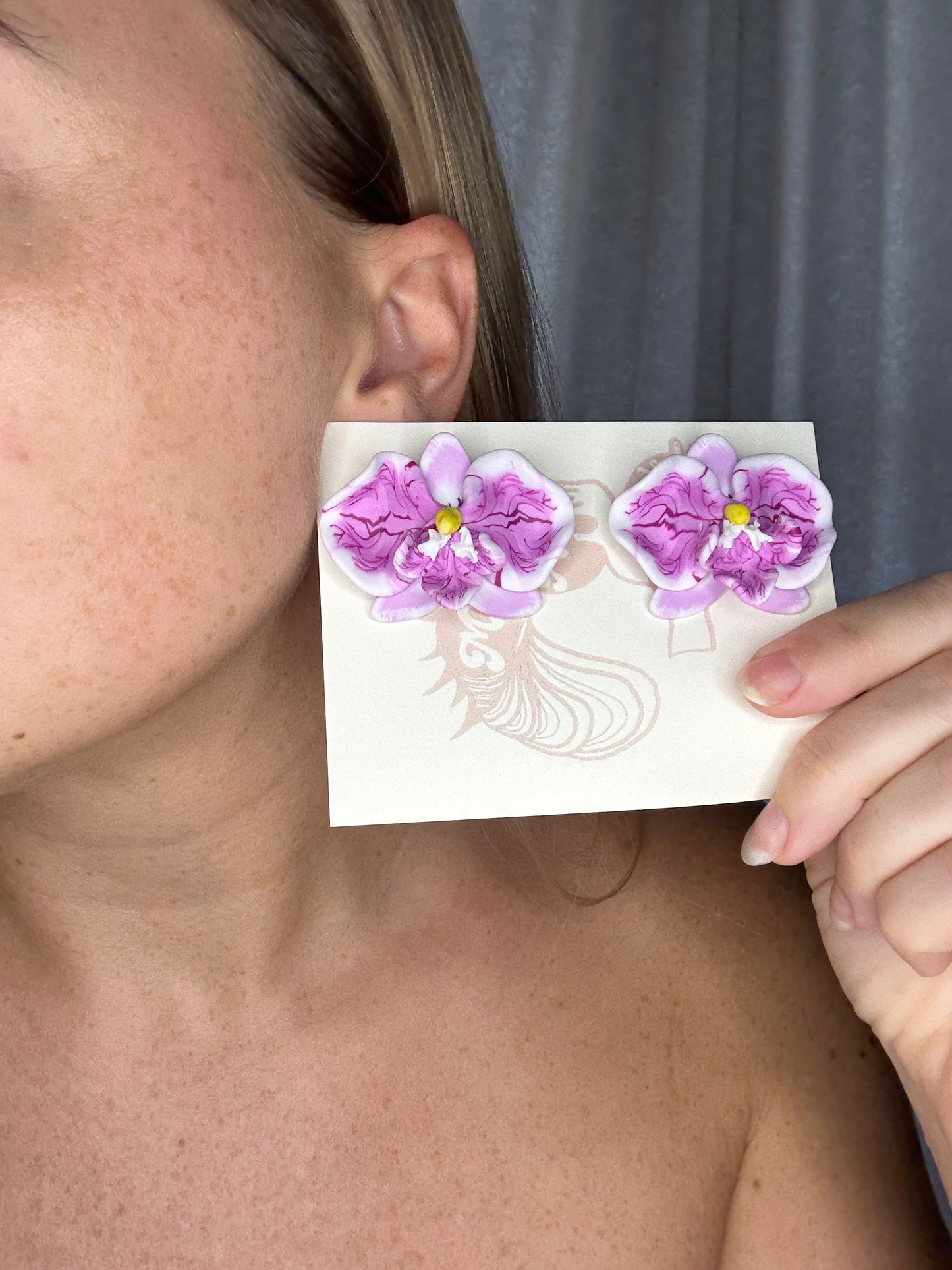New Orchid Stud Earrings