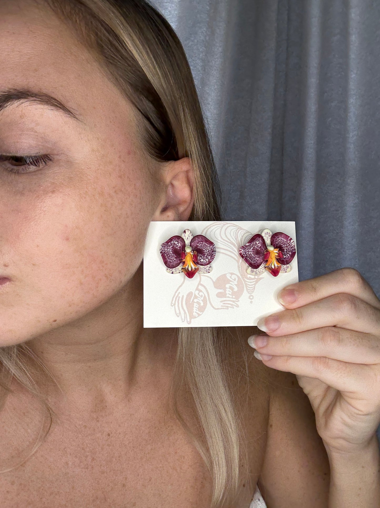 New Orchid Stud Earrings