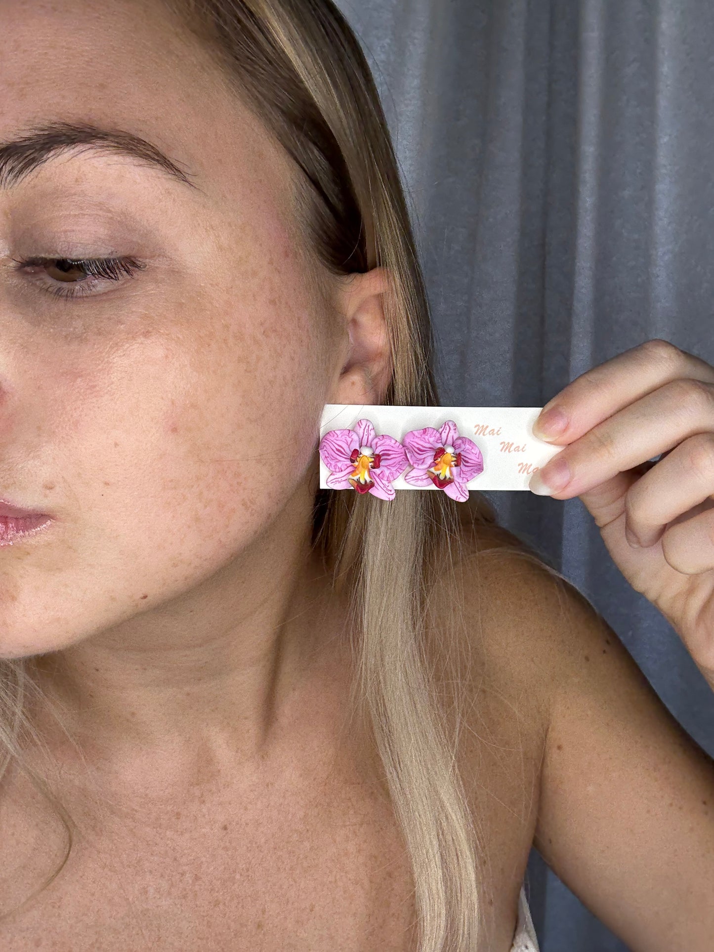 New Orchid Stud Earrings