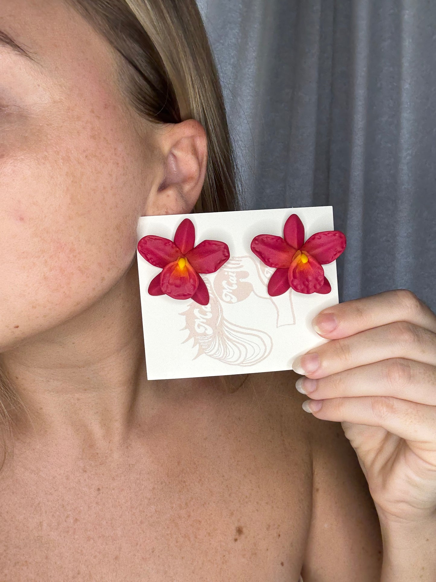 New Orchid Stud Earrings