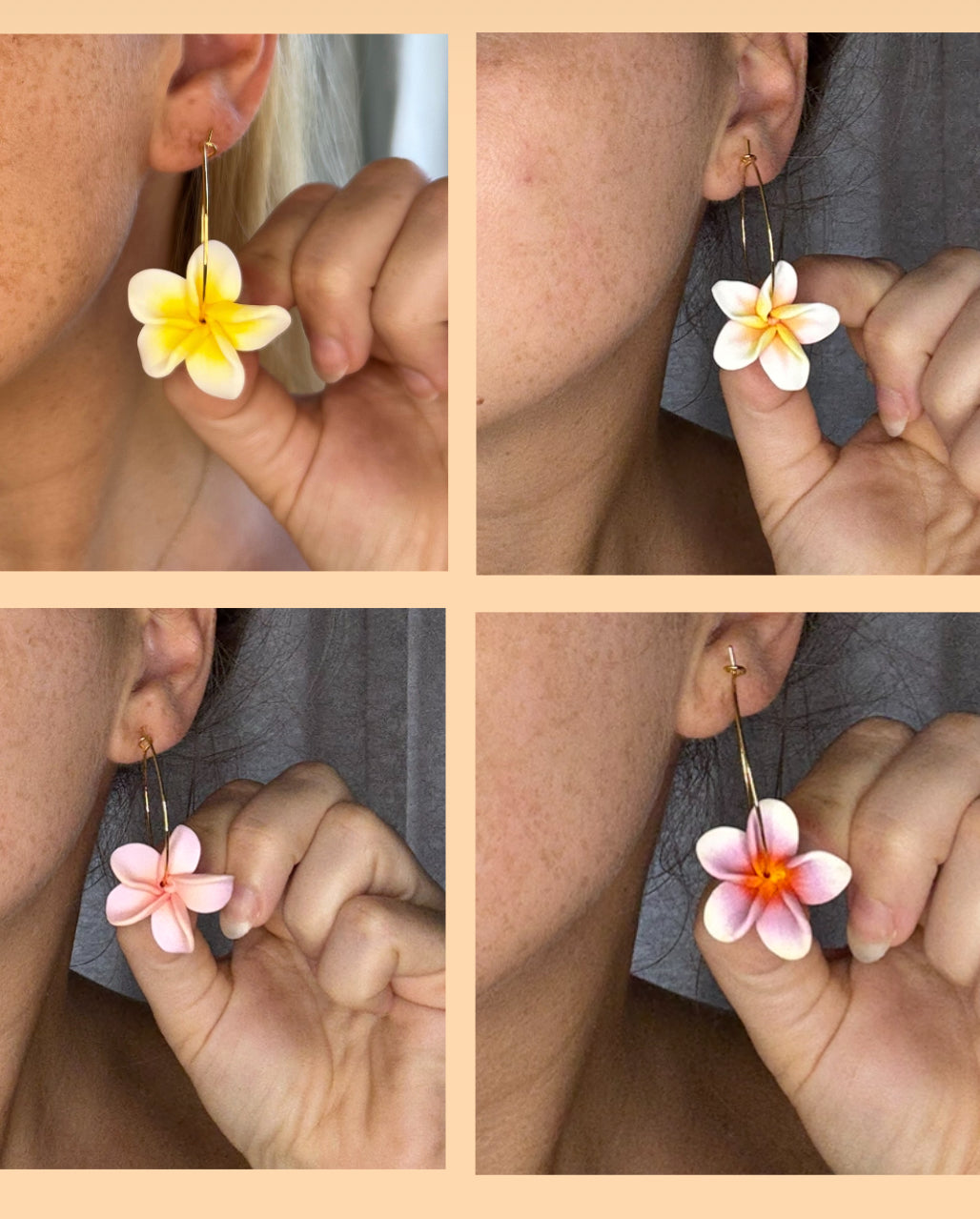 Plumeria Hoops