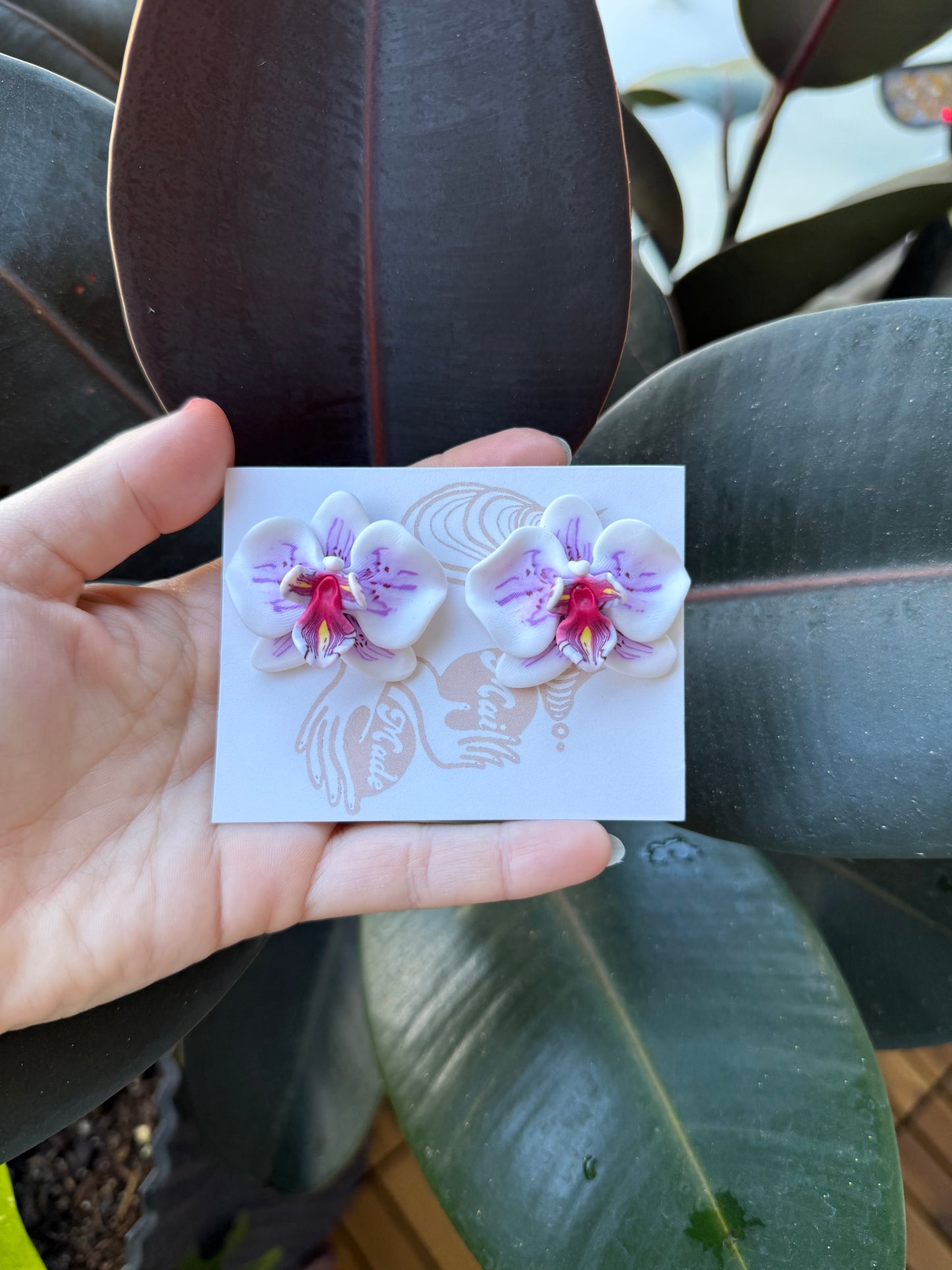 New Orchid Stud Earrings
