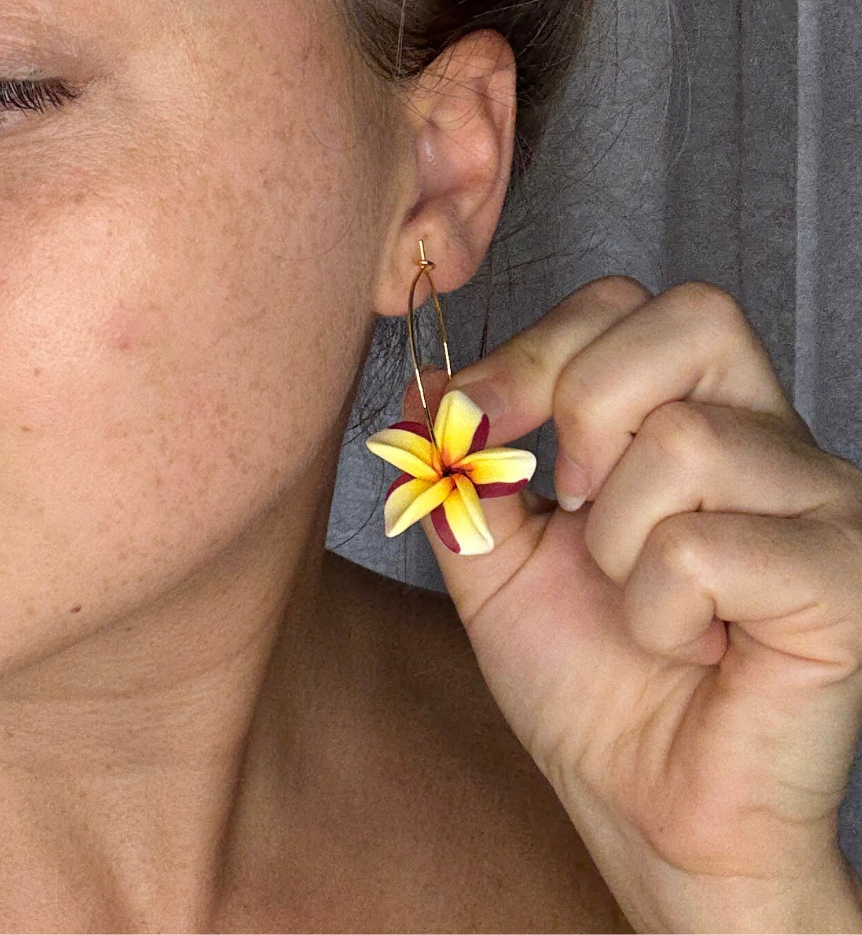 Plumeria Hoops