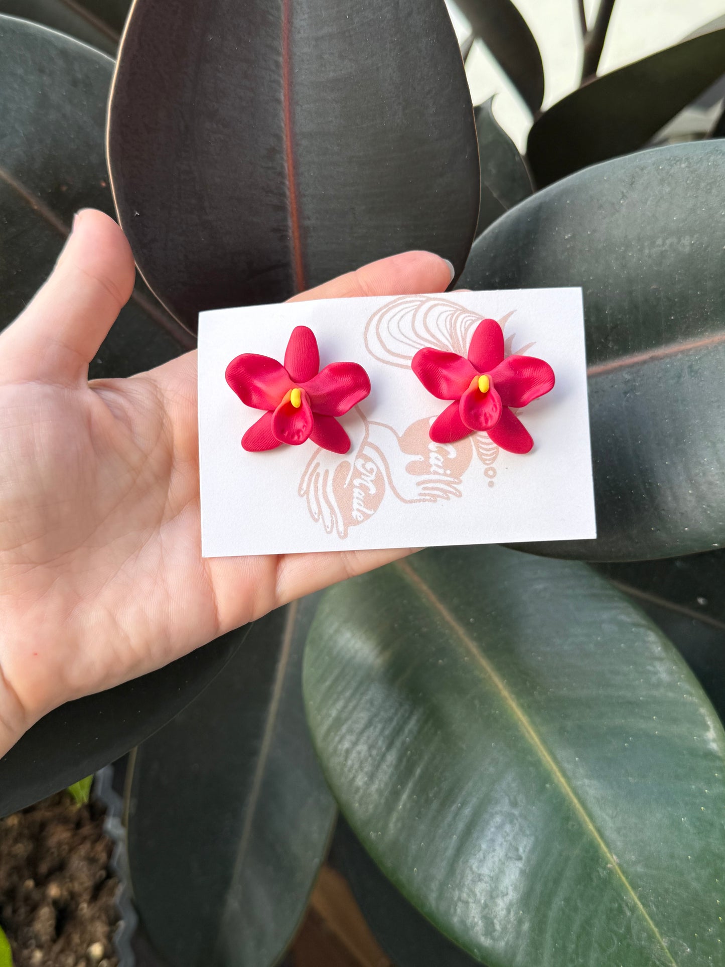 New Orchid Stud Earrings