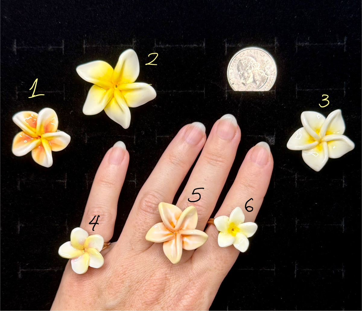 Plumeria Rings