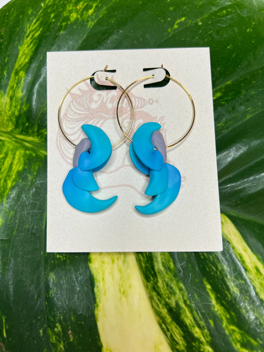 Blue Jade Hoops