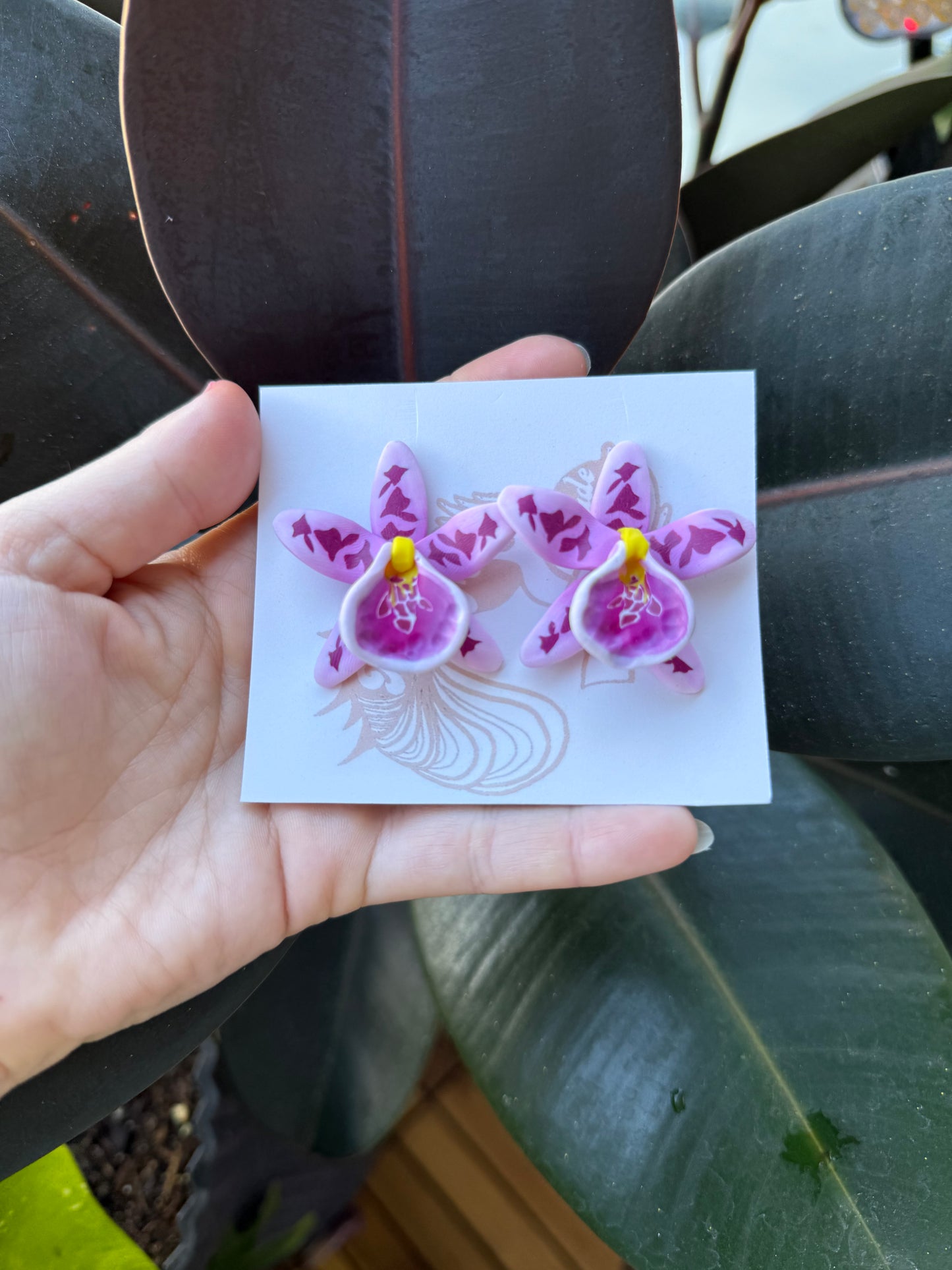 New Orchid Stud Earrings
