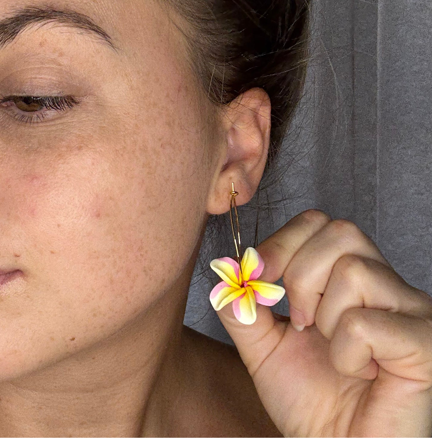Plumeria Hoops