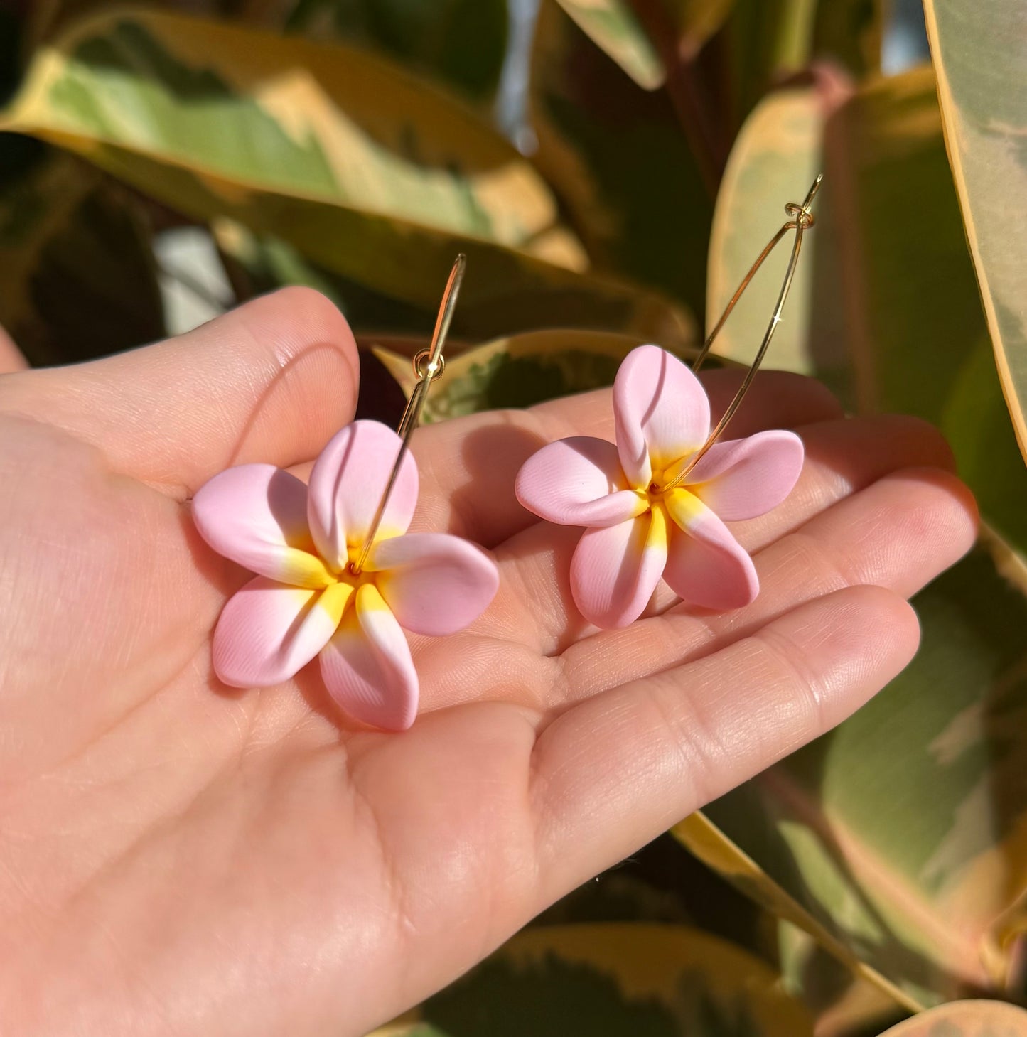 Plumeria Hoops