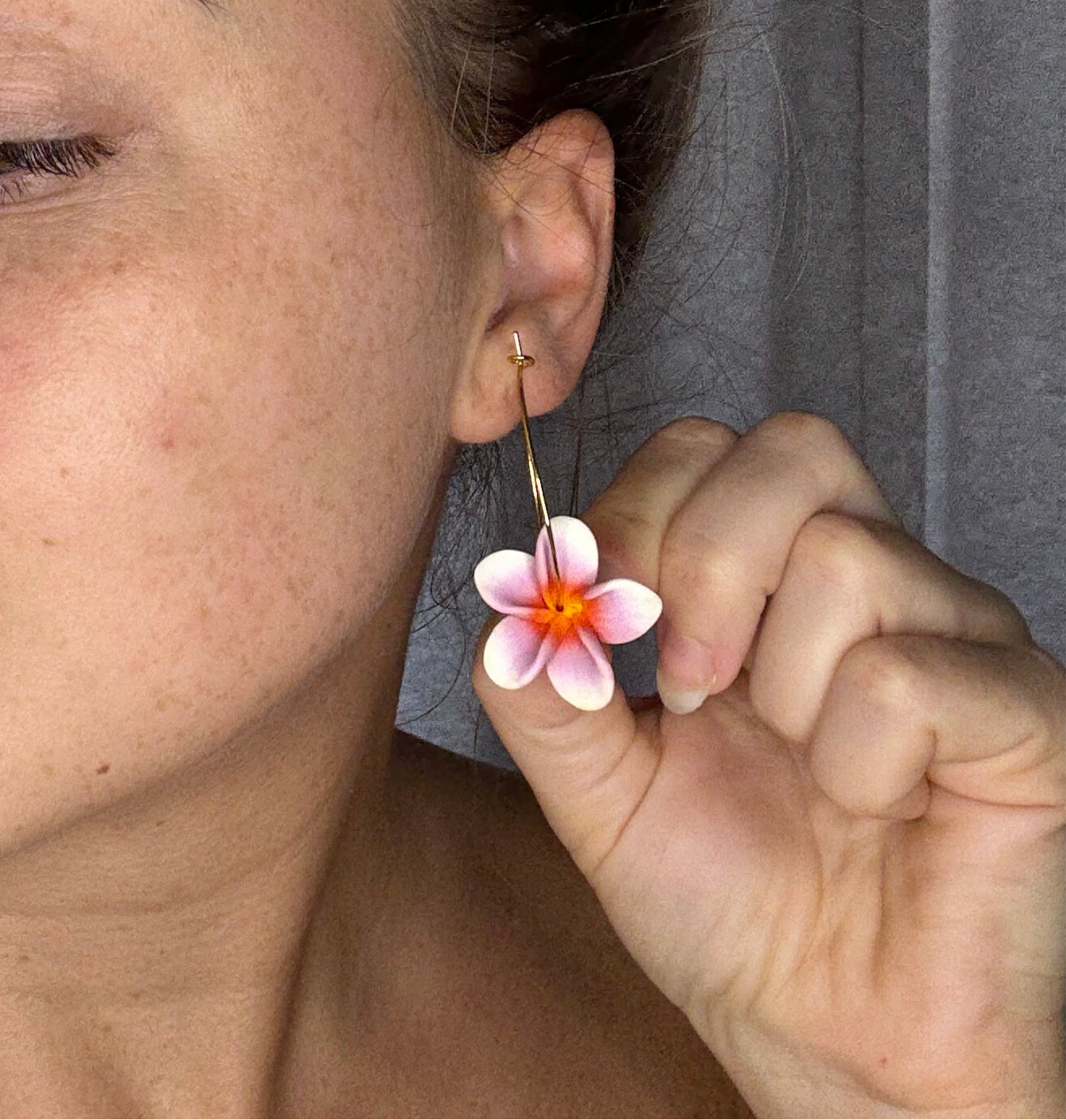 Plumeria Hoops