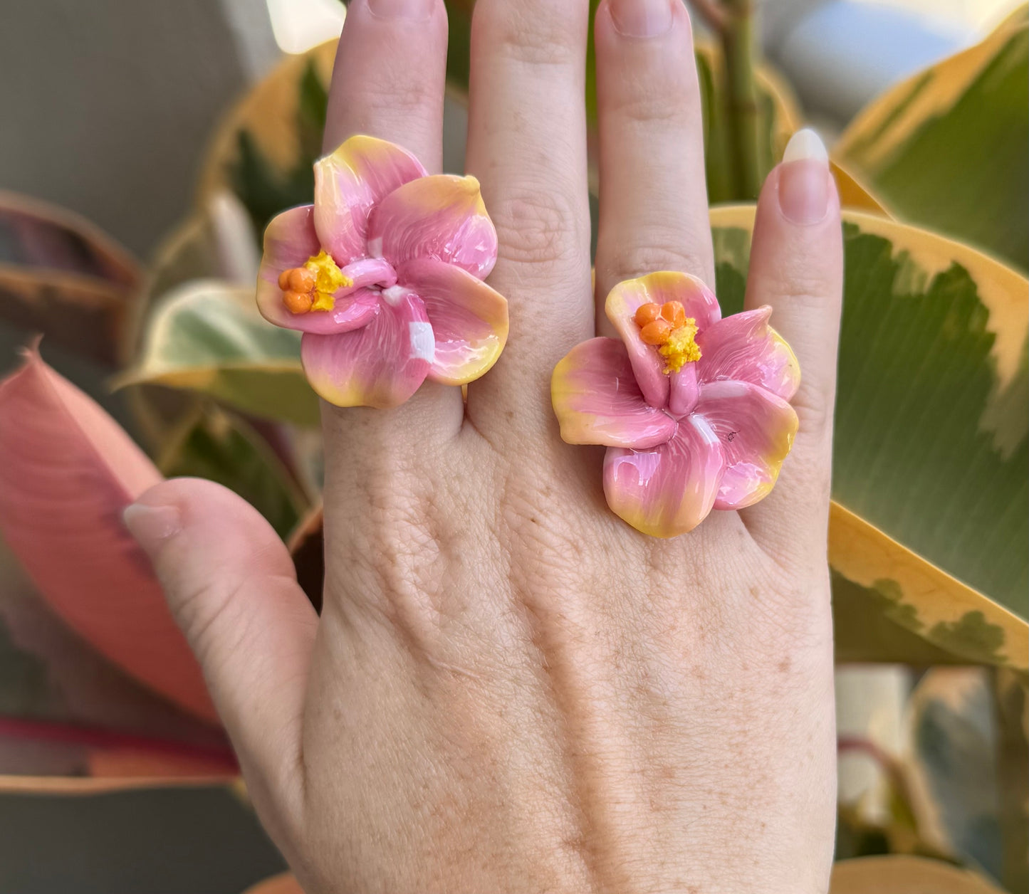 Hau & Hibiscus Rings