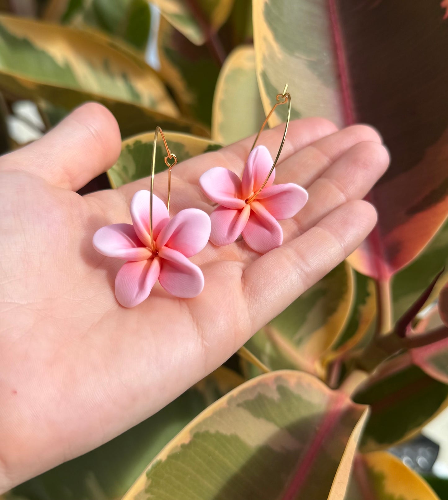 Plumeria Hoops