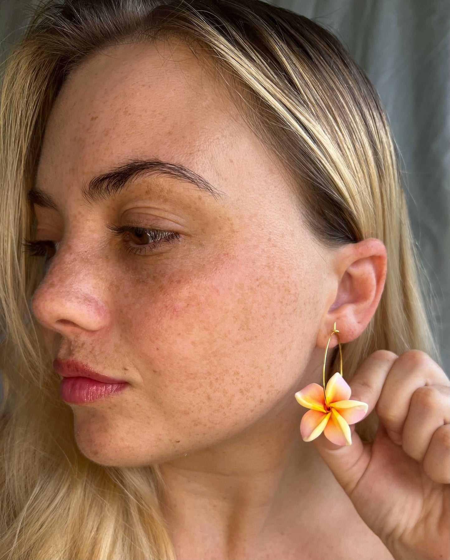 Sunset Plumeria Hoop