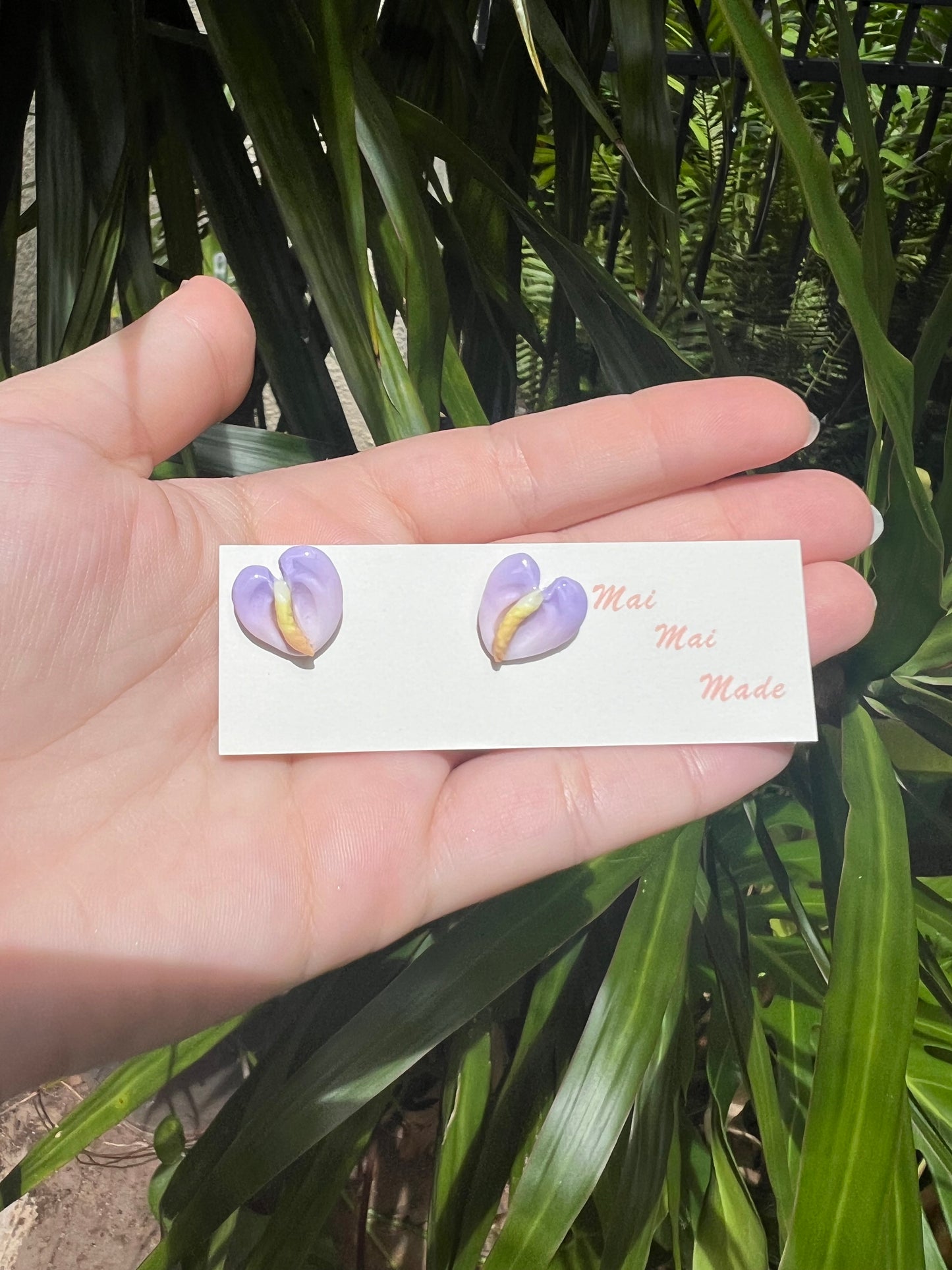 Mini Stud Lavender Anthurium