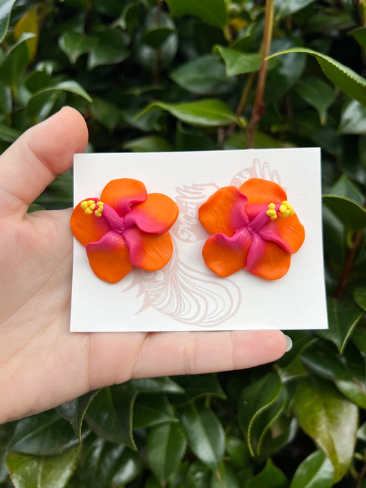 Hibiscus Stud Earrings