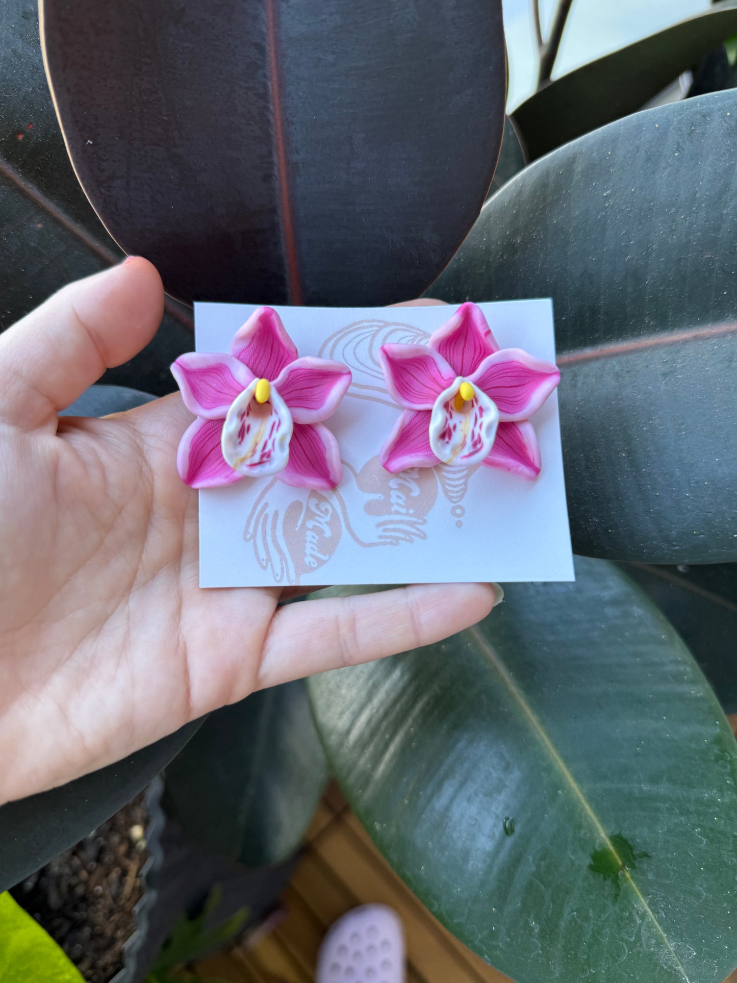New Orchid Stud Earrings