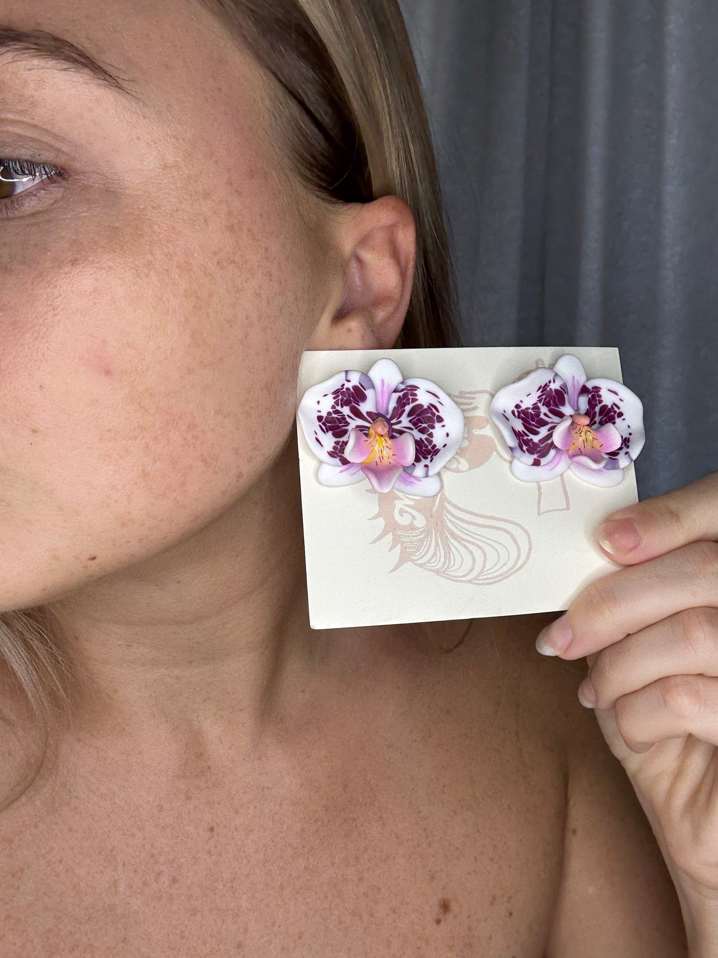 New Orchid Stud Earrings
