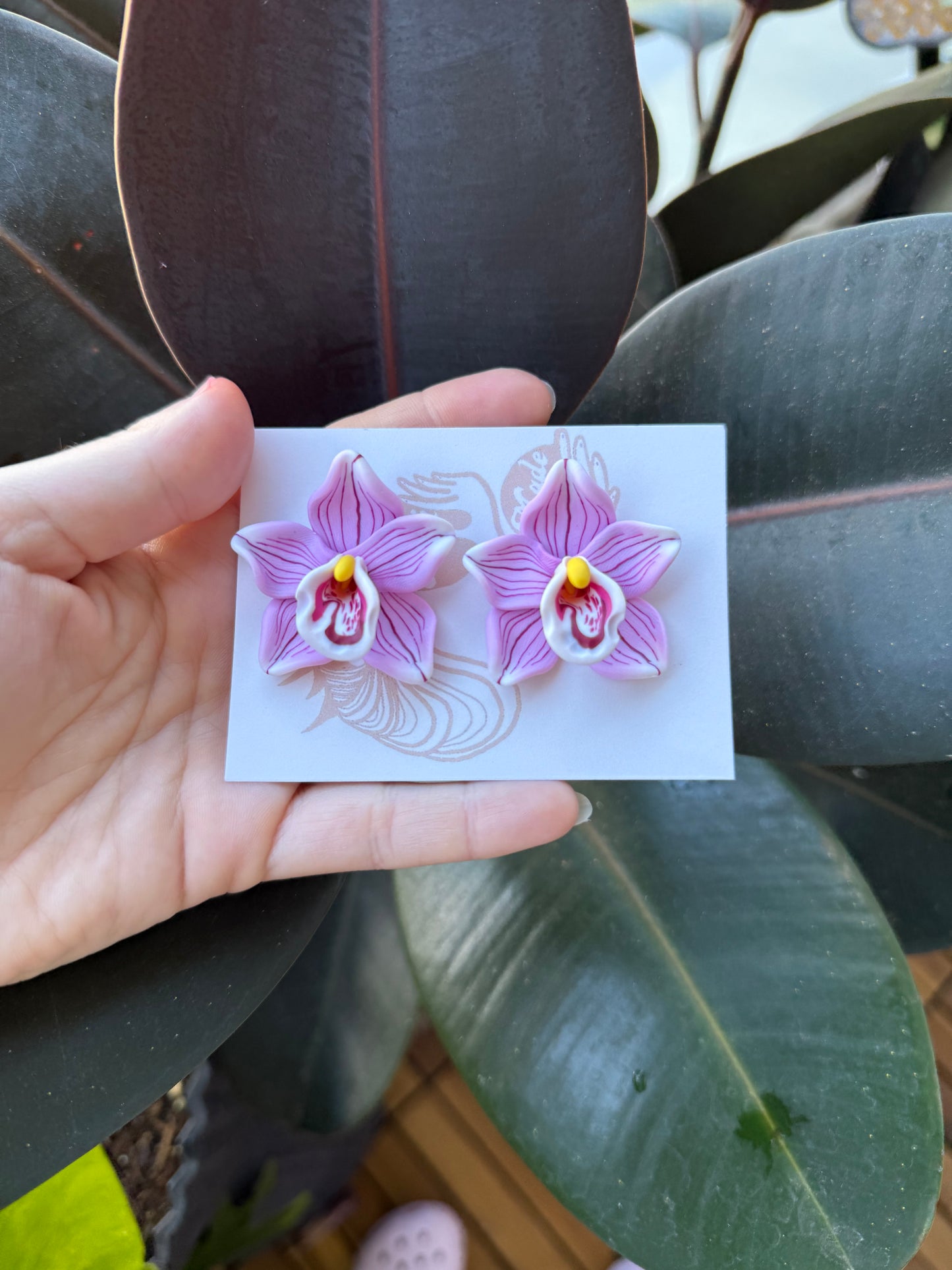 New Orchid Stud Earrings