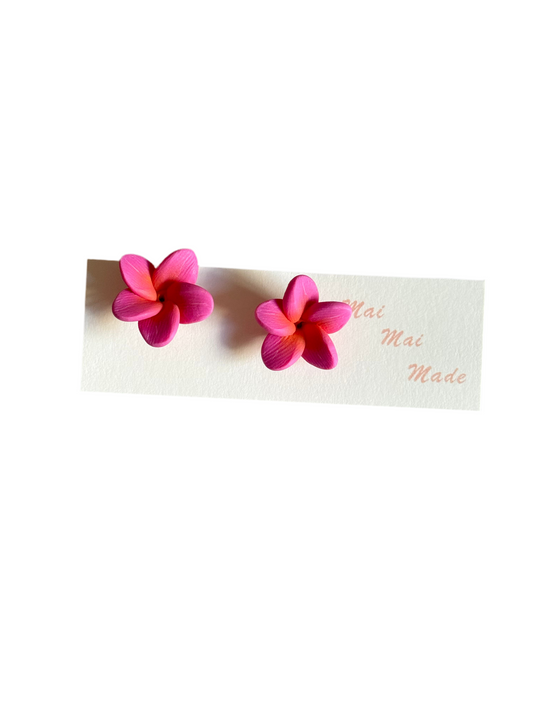 Mini Summer Plumeria stud