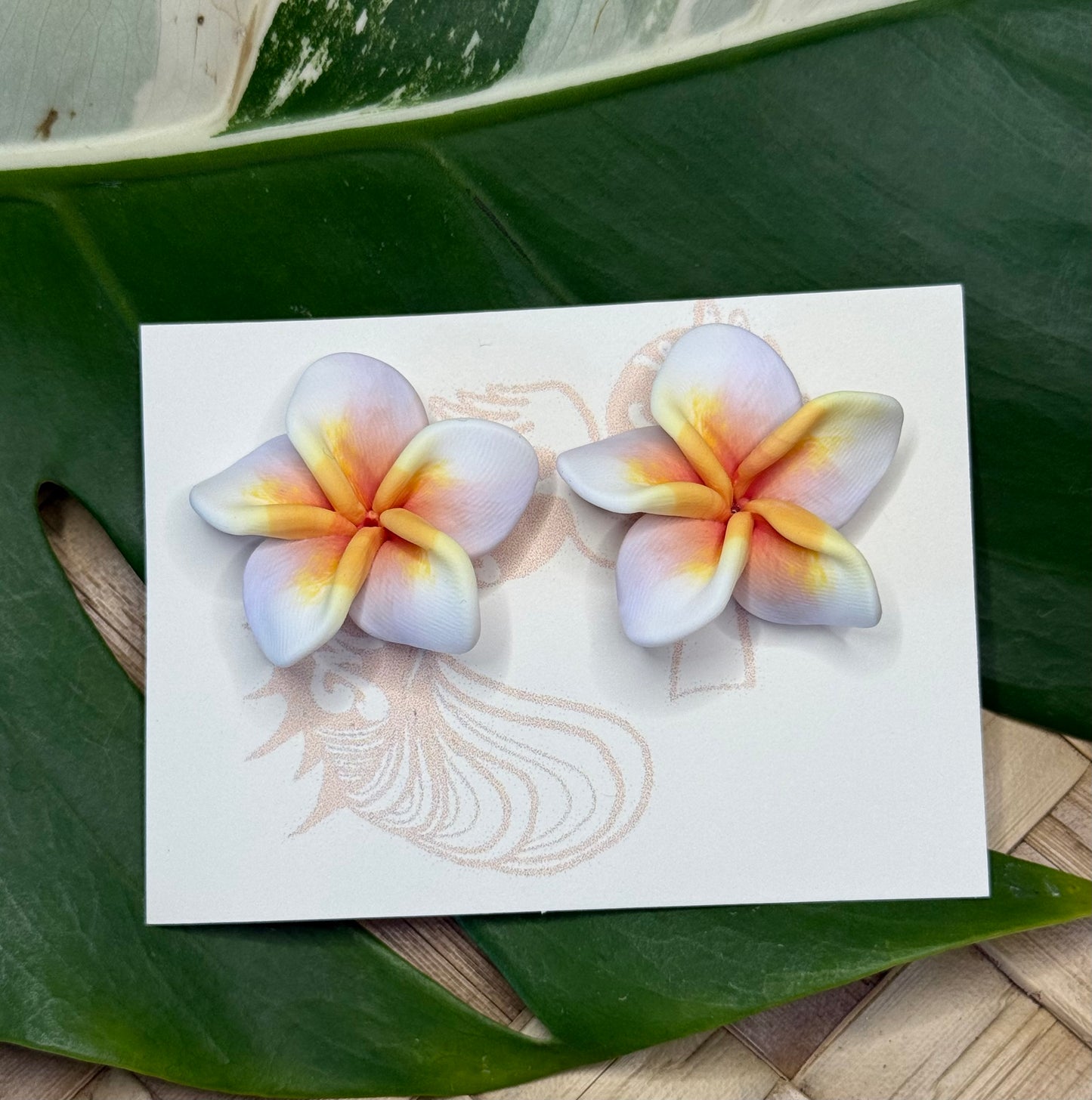 Plumeria Stud Earrings