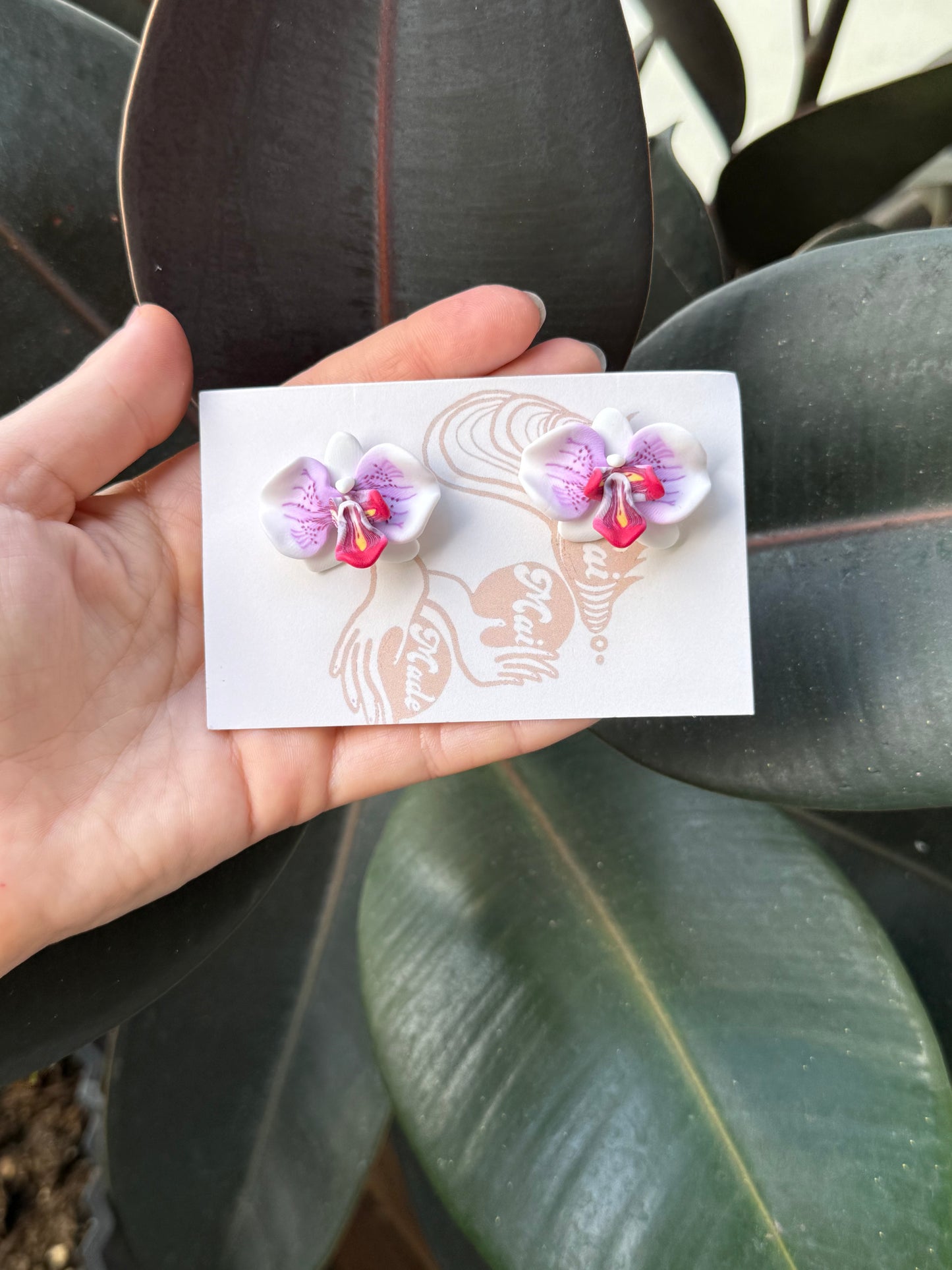 New Orchid Stud Earrings