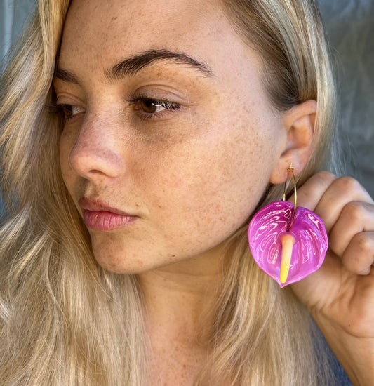 Pink Purple Gradient Anthurium Hoop