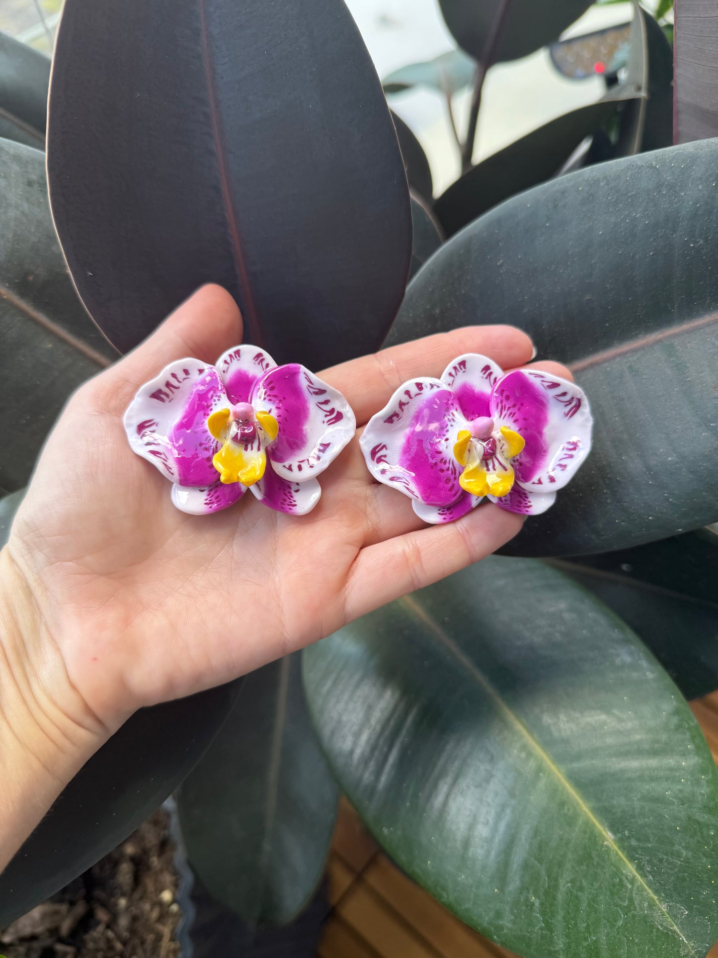 New Orchid Stud Earrings