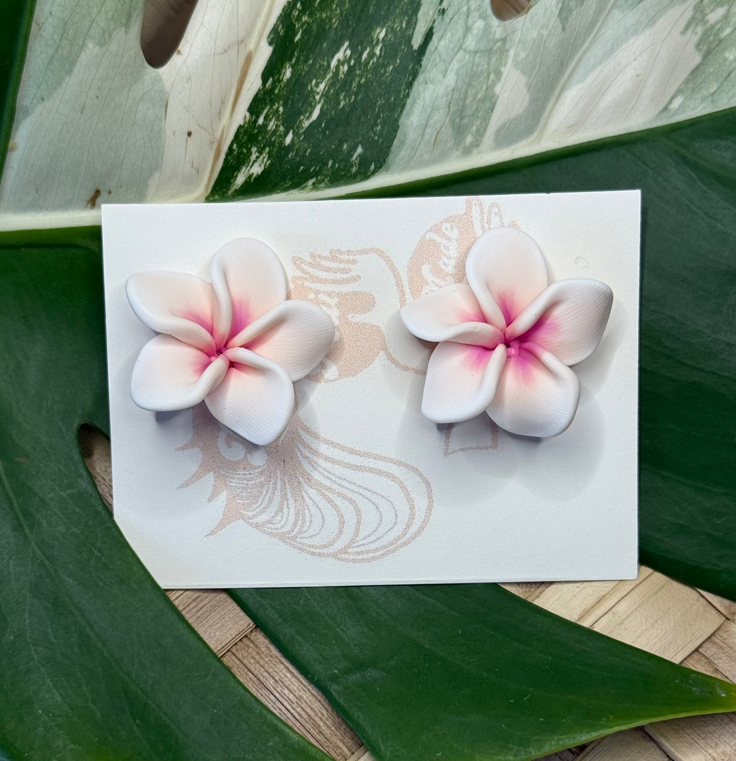 Plumeria Stud Earrings