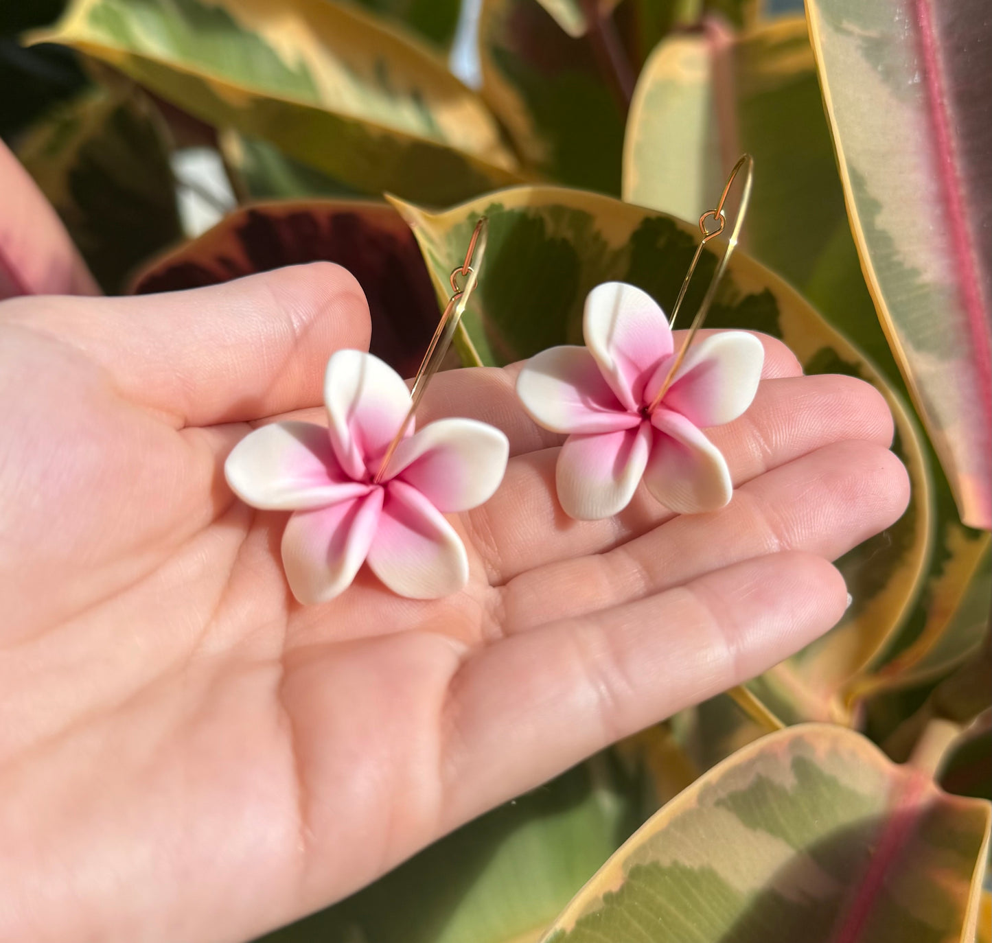Plumeria Hoops